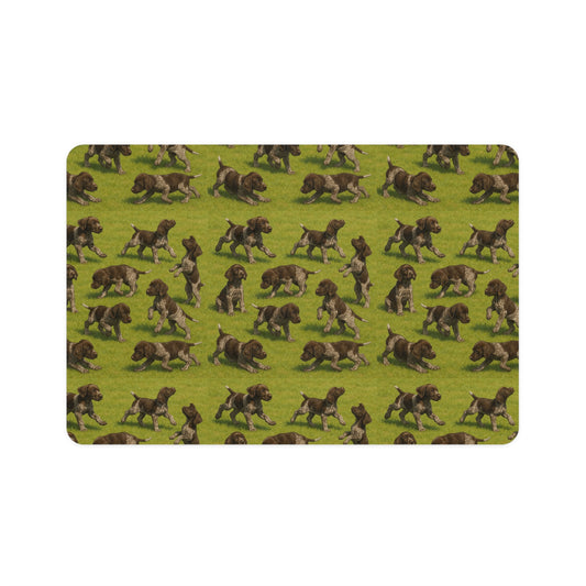 Pet Food Mat (12x18) - German Shorthaired Pointer puppies