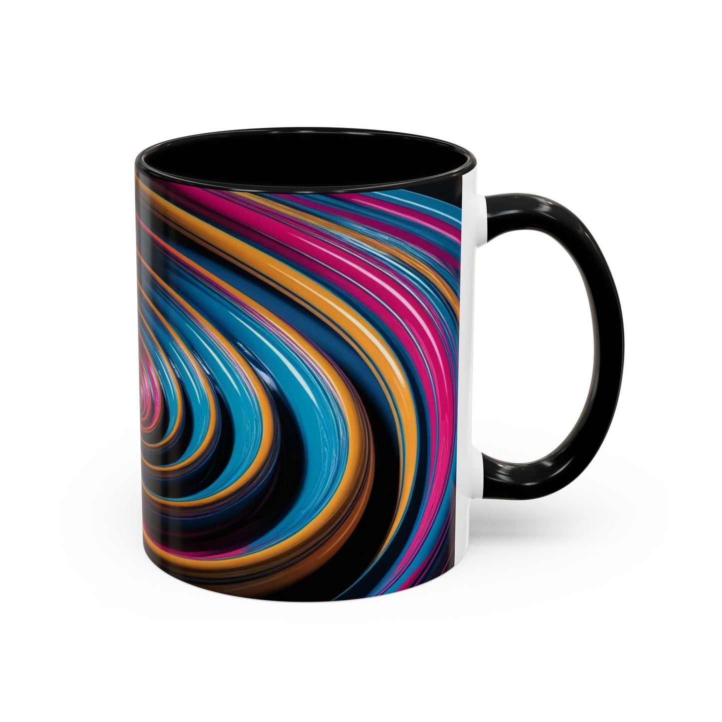 Optical Illusion Accent Mug – Ceramic Coffee Cup