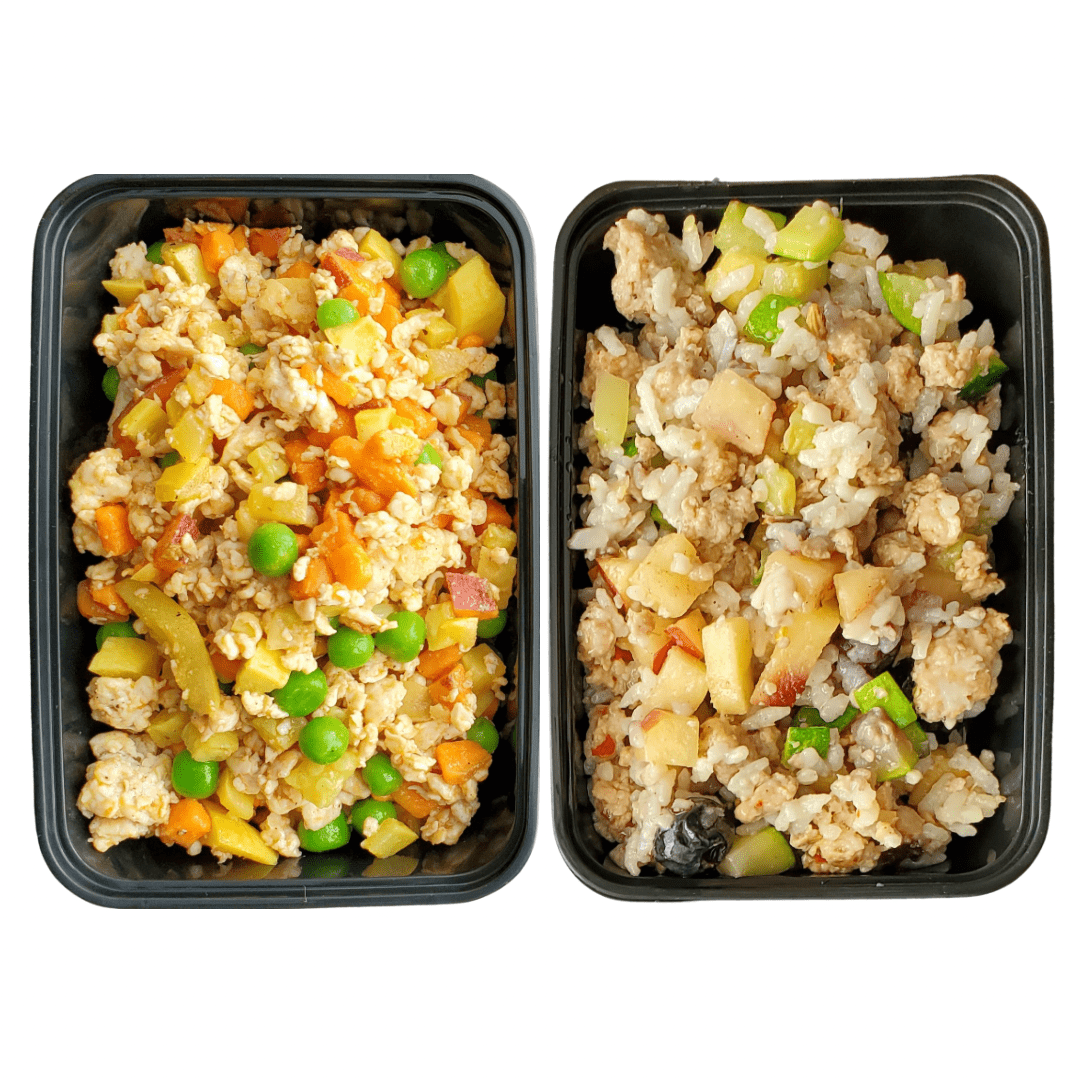Assortiment poulet et dinde - la boîte contient 24 repas de 225 g