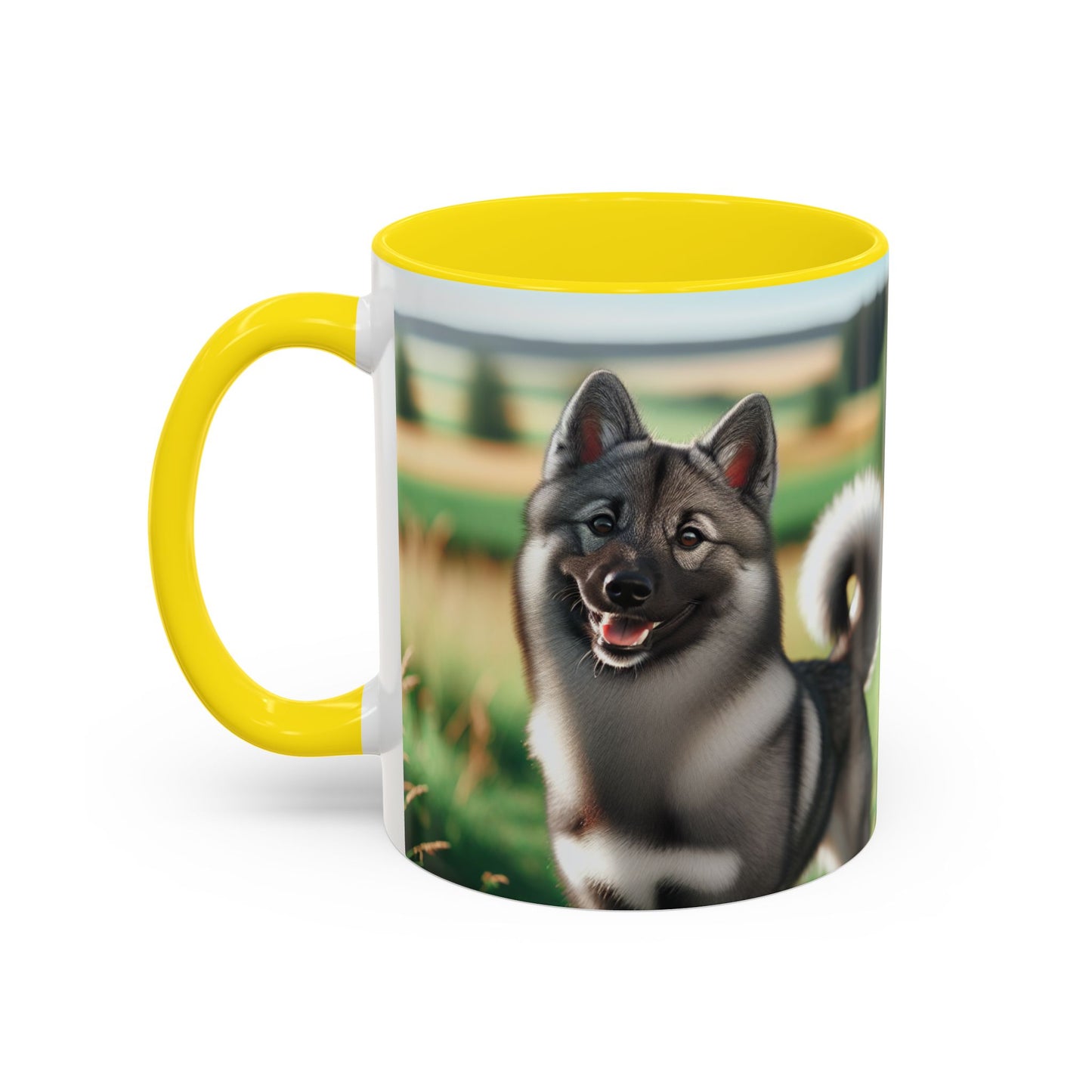 Norwegian Elkhound Accent Coffee Mug - Perfect Gift for Dog Lovers