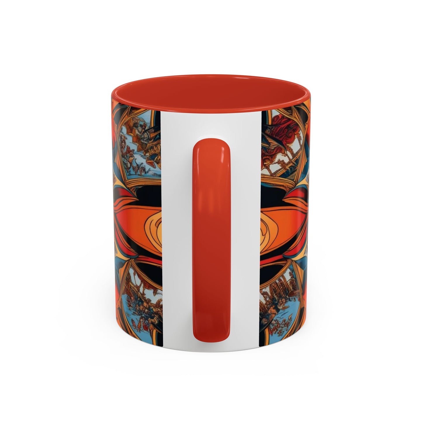 Optical Illusion Accent Mug – Ceramic Coffee Cup