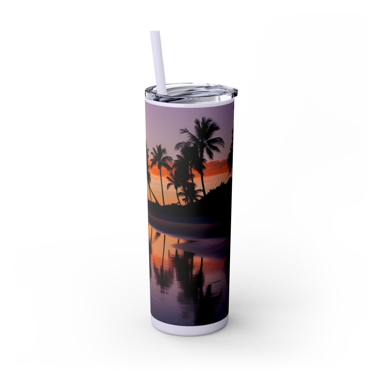 Brilliant Sunrise Skinny Tumbler with Straw, 20oz