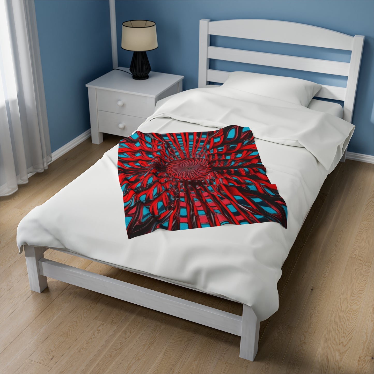 Velveteen Plush Blanket- Optical Illusion