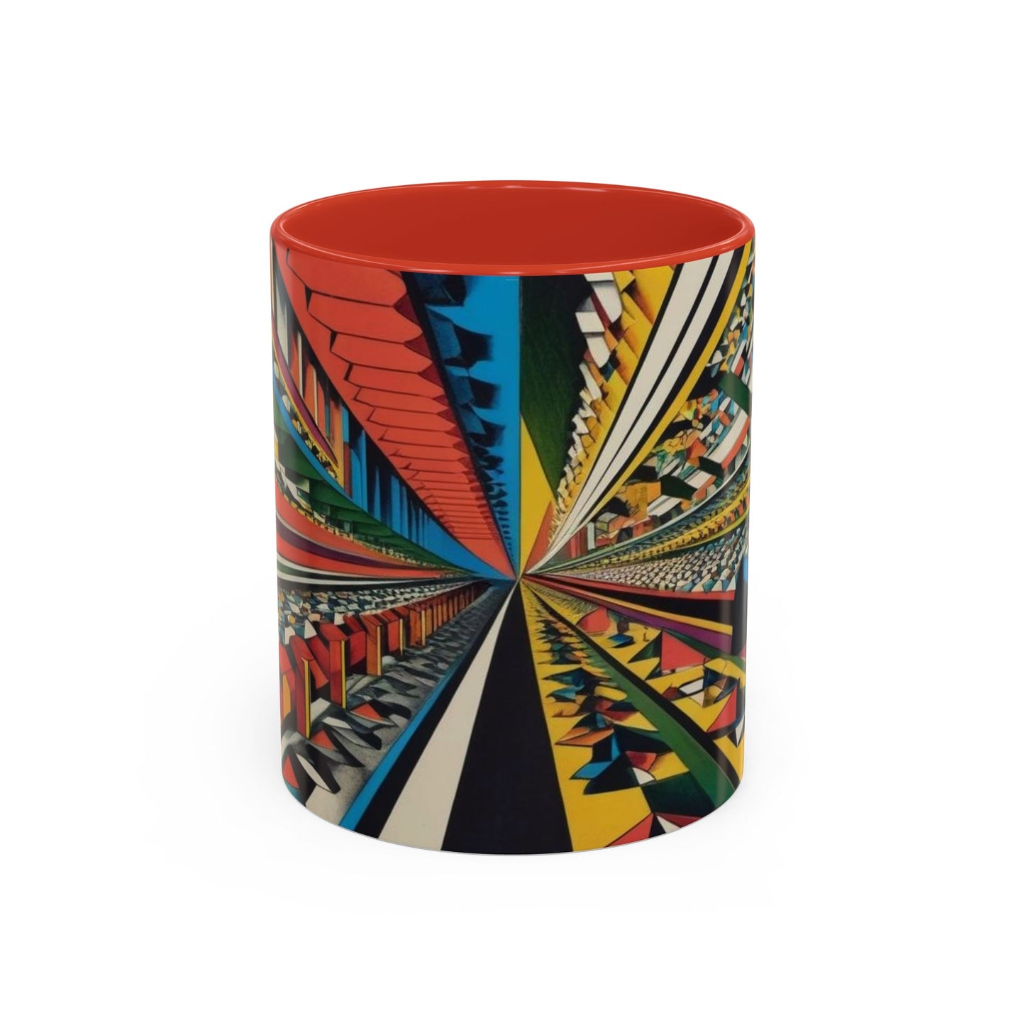 Optical Illusion Accent Mug – Ceramic Coffee Cup