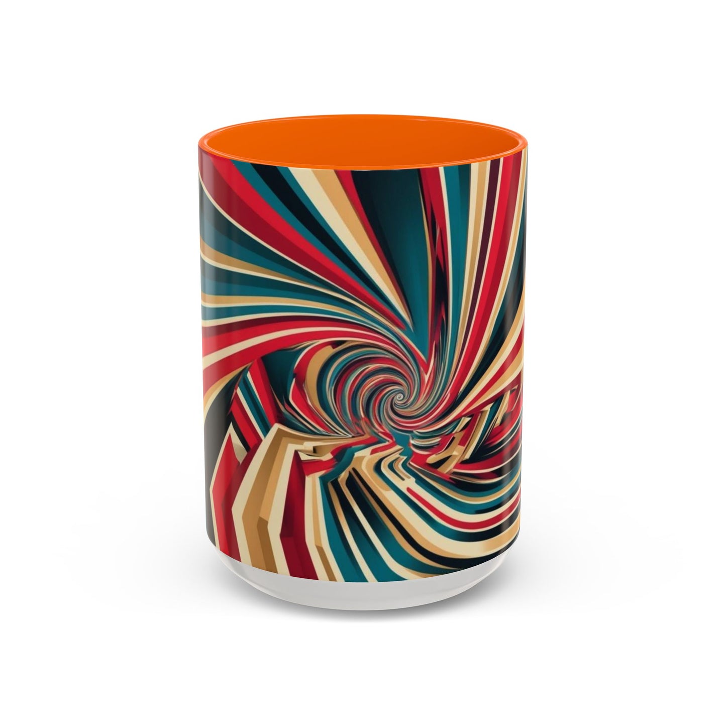 Optical Illusion Accent Mug – Ceramic Coffee Cup