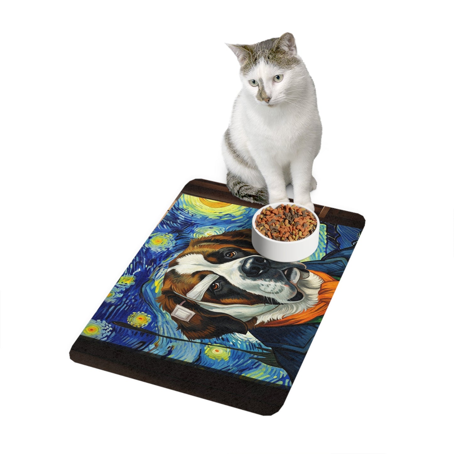 Pet Food Mat (12x18) - Saint Bernard