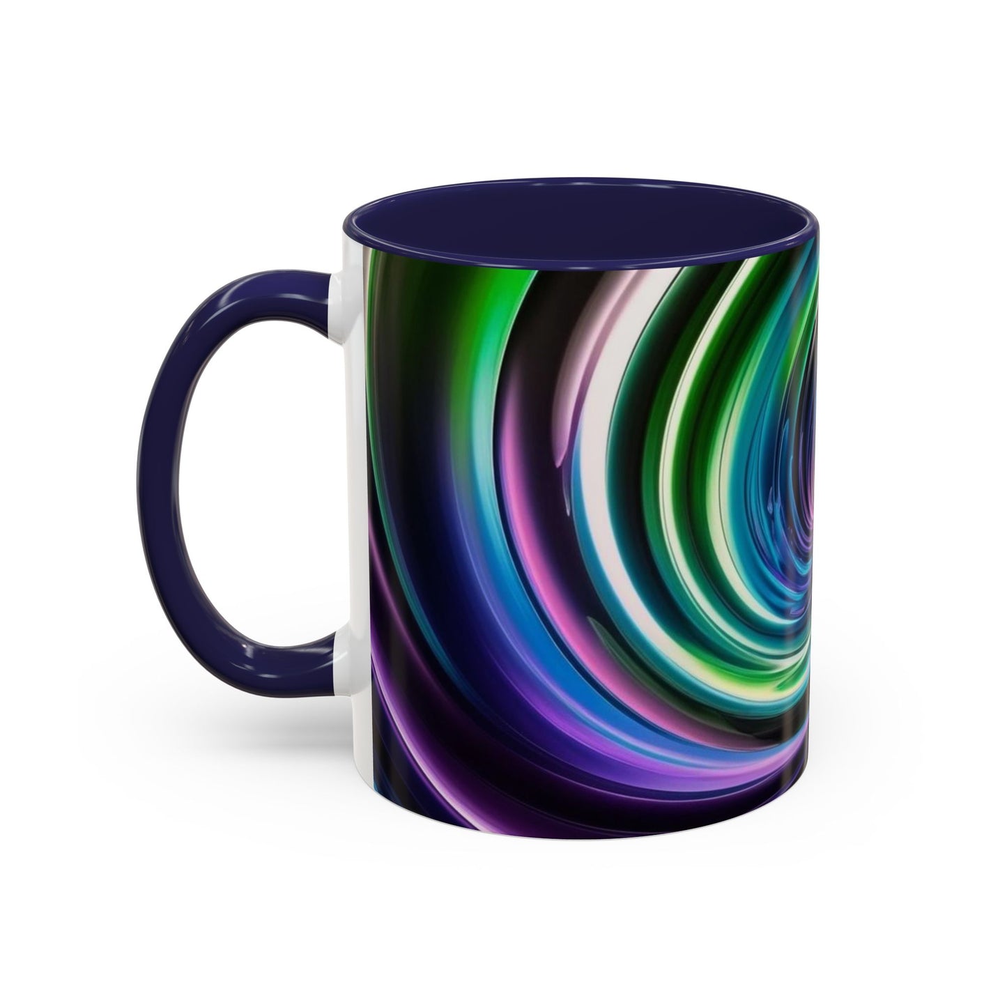 Optical Illusion Accent Mug – Ceramic Coffee Cup