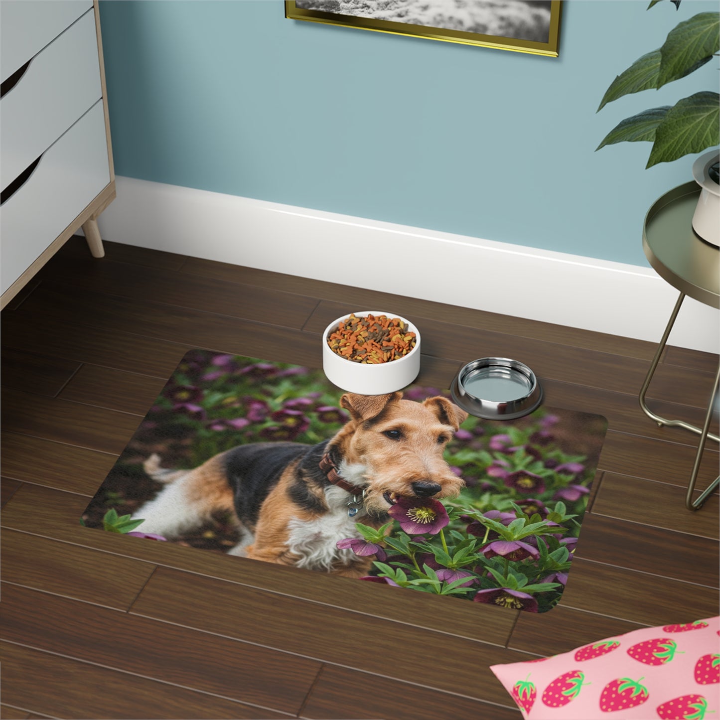 Pet Food Mat (12x18) - Wire Fox Terrier