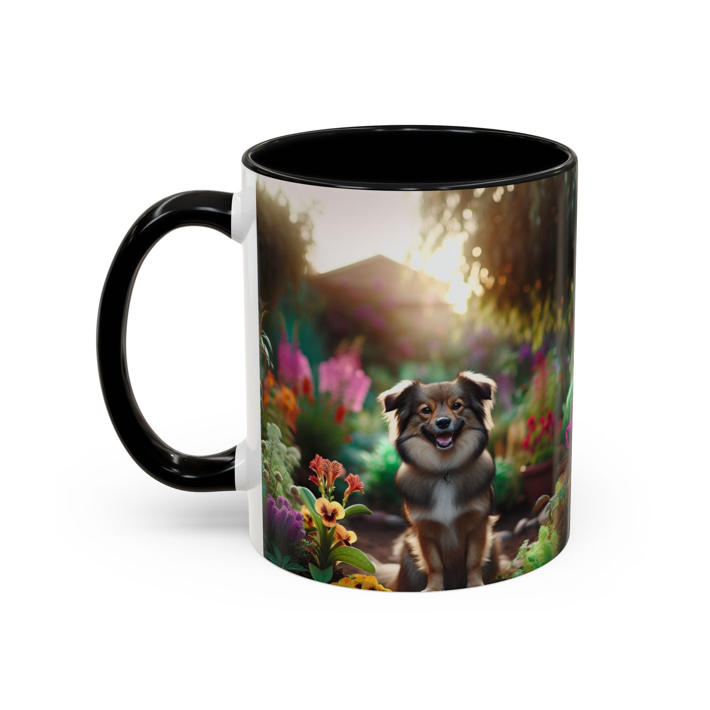Taza de café con orquídea inca peruana: el regalo perfecto para los amantes de los perros.