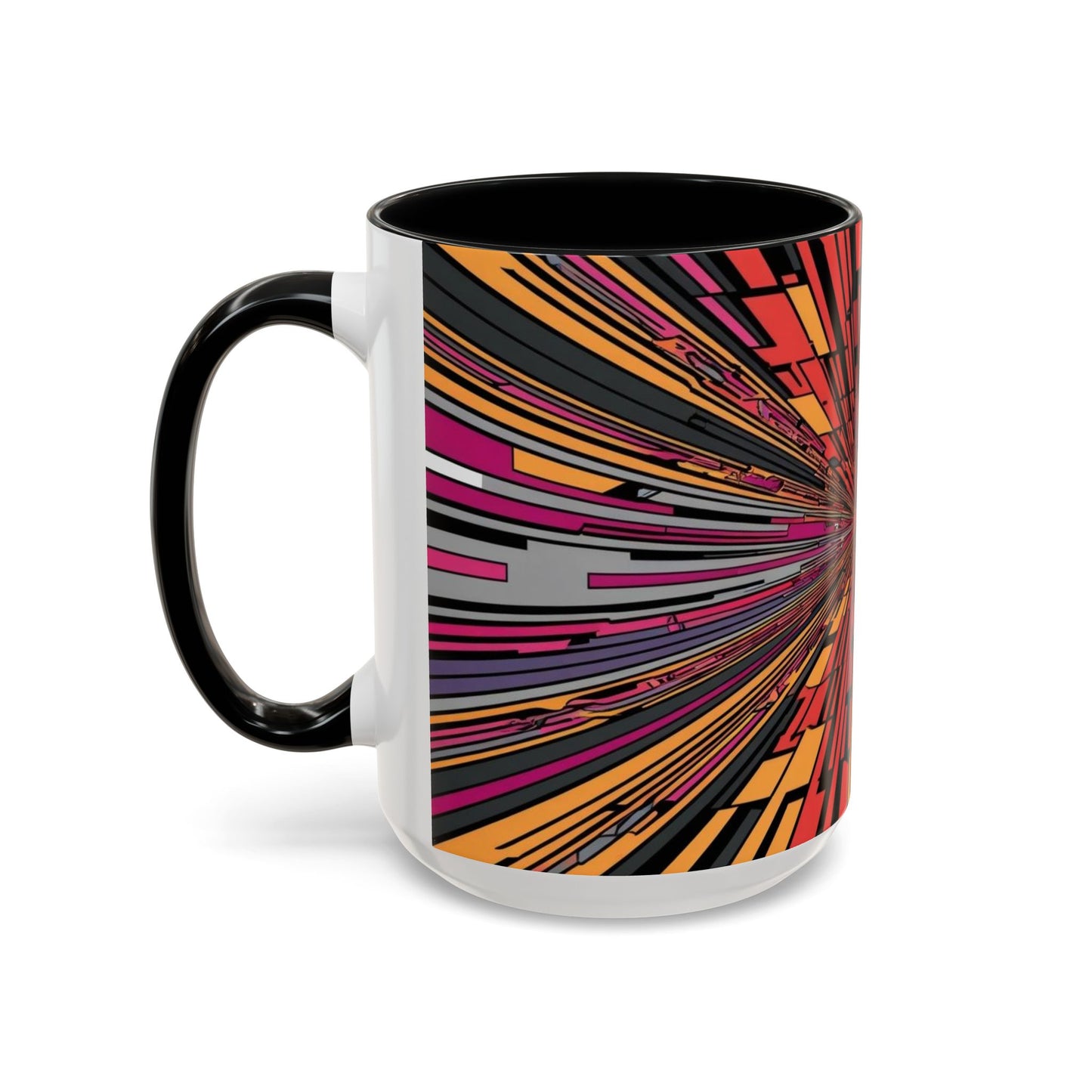 Optical Illusion Accent Mug – Ceramic Coffee Cup