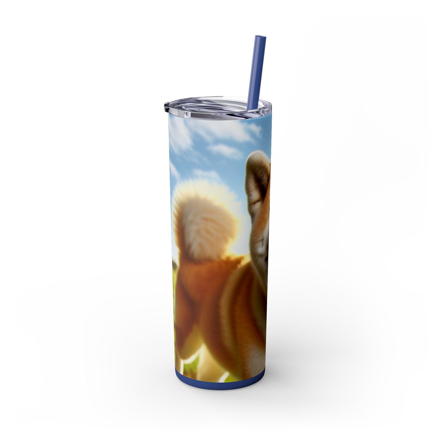 Akita Skinny Tumbler with Straw, 20oz