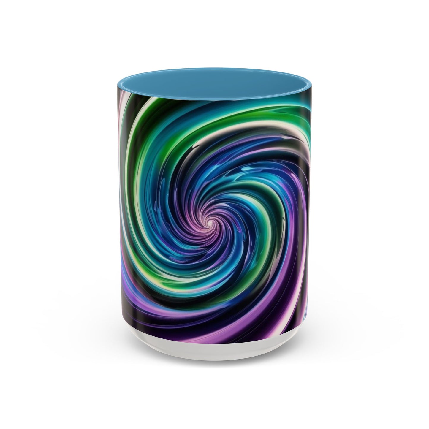 Optical Illusion Accent Mug – Ceramic Coffee Cup