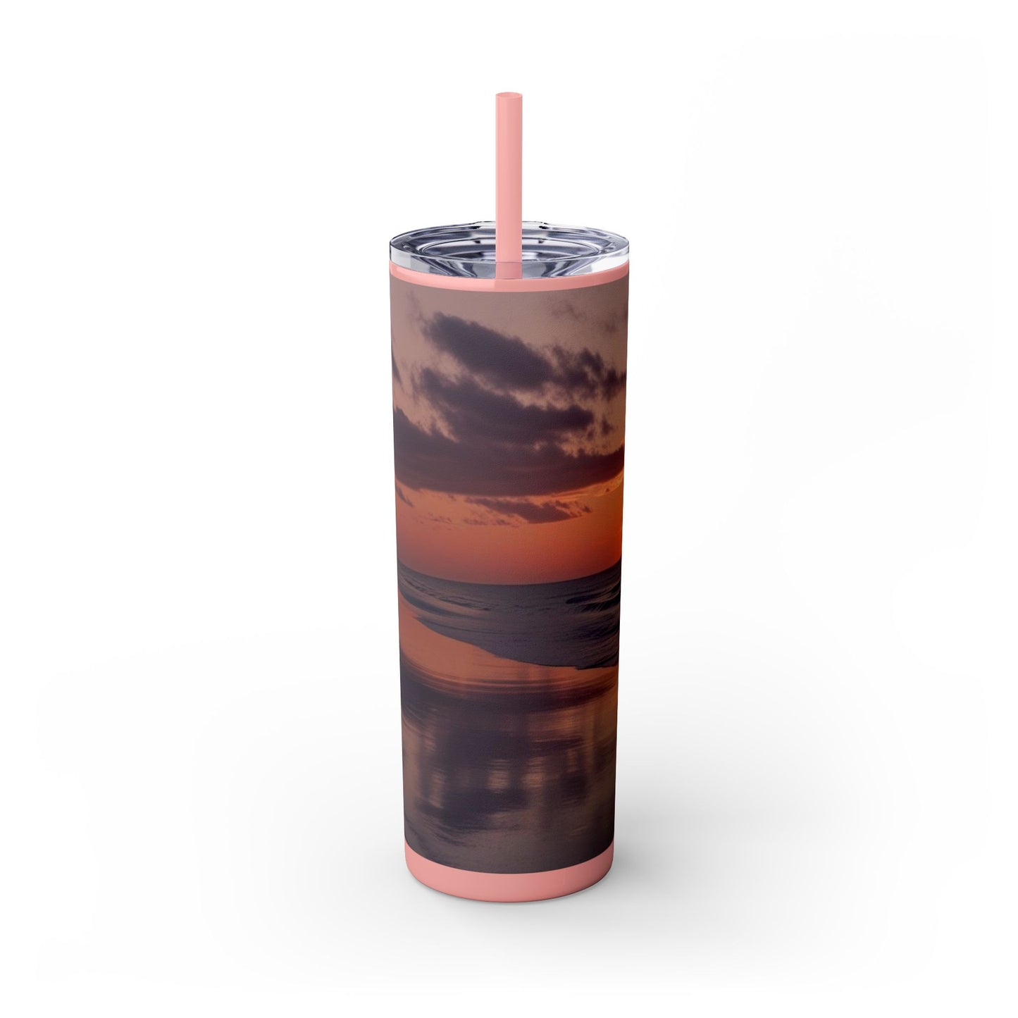 Brilliant Sunrise Skinny Tumbler with Straw, 20oz