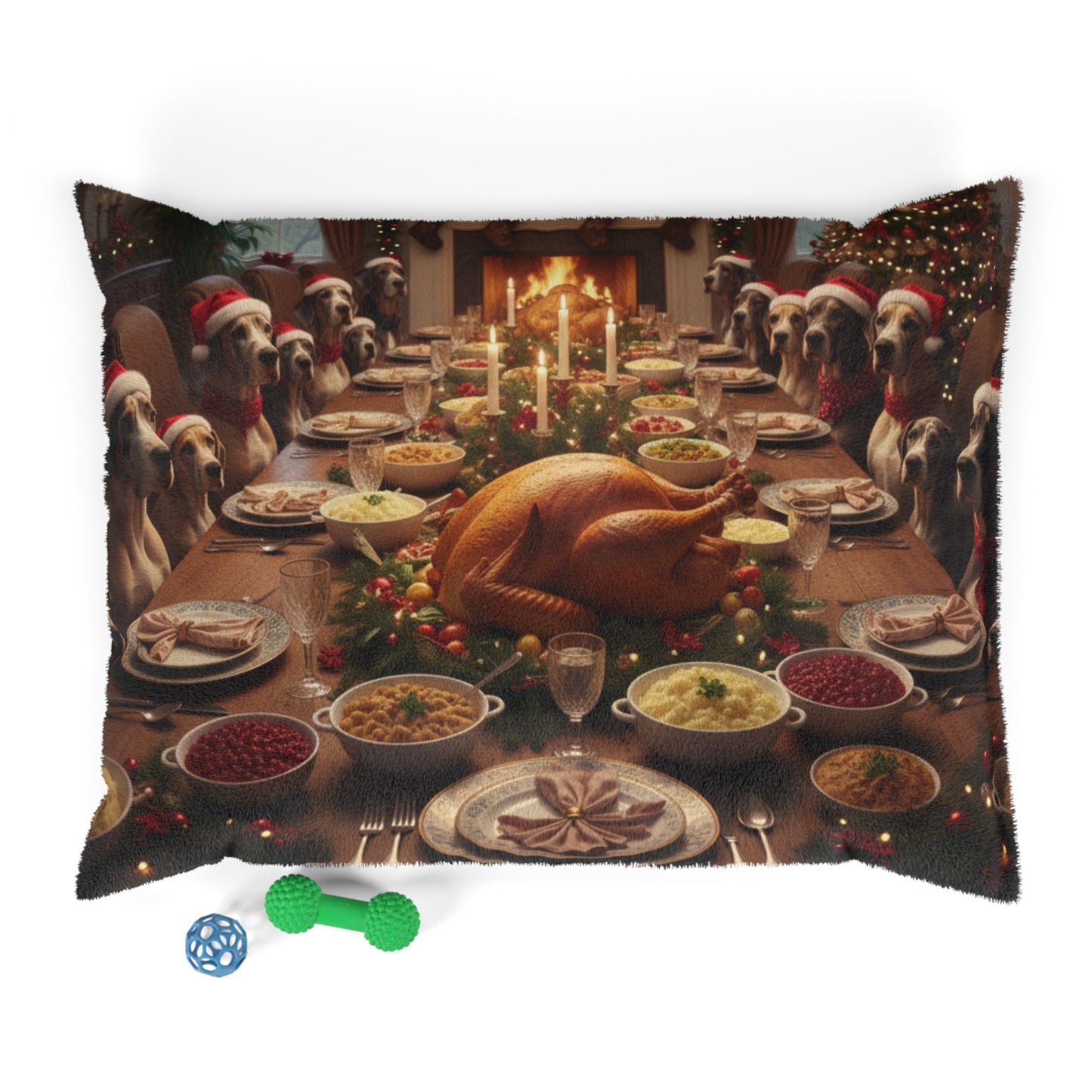 Great Dane Festive Holiday Dinner Pet Bed
