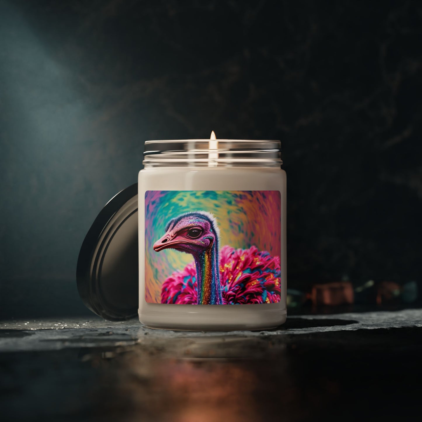 Glittery Ostrich- Scented Soy Candle, 9oz