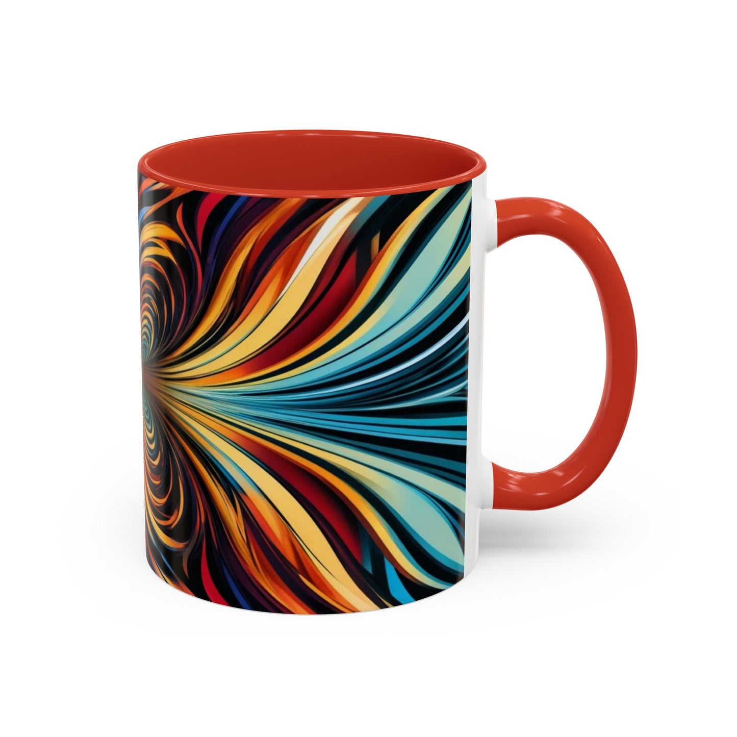 Optical Illusion Accent Mug – Ceramic Coffee Cup