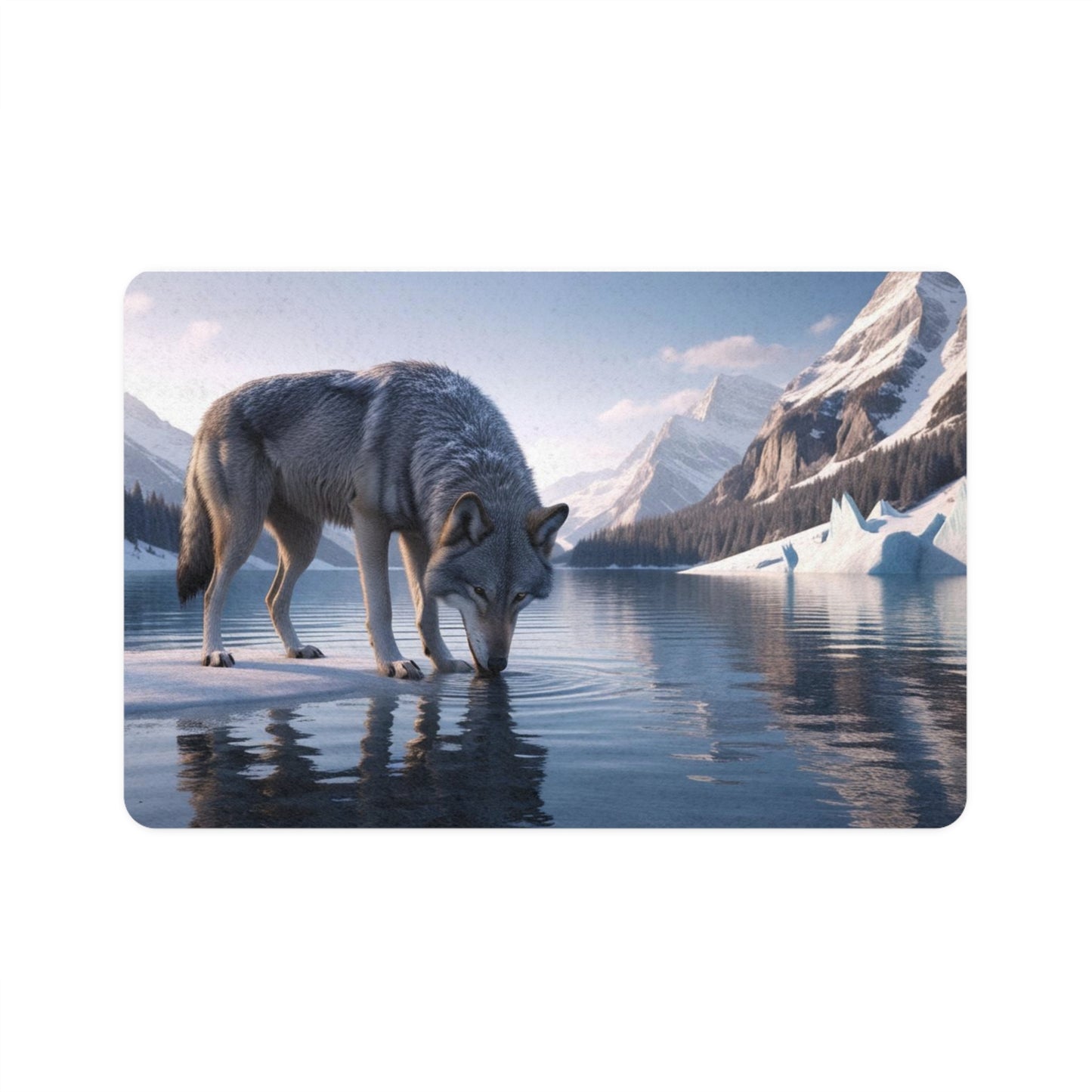 Pet Food Mat (12x18) - Wolf