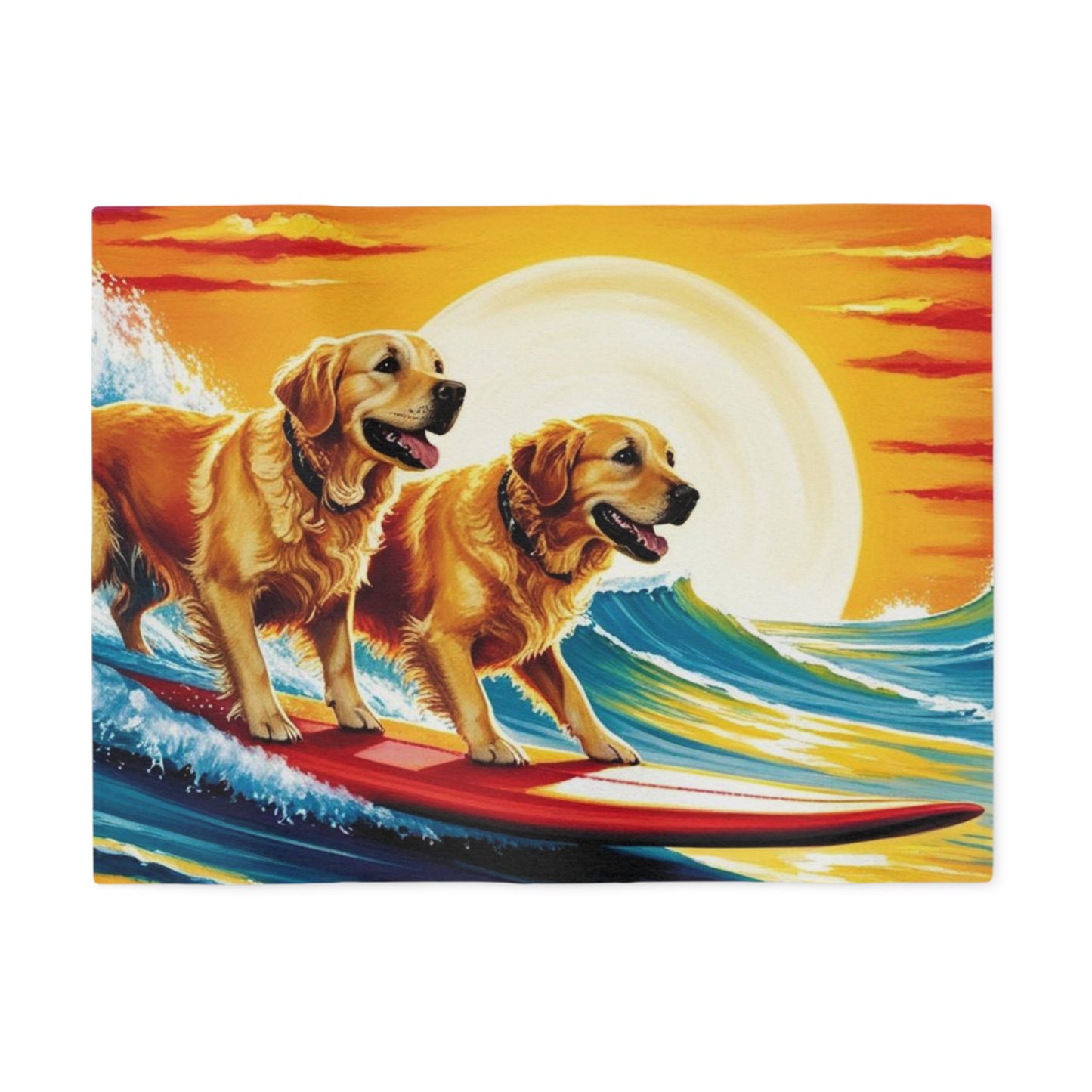 Surf Dogs Sweatshirt Blanket