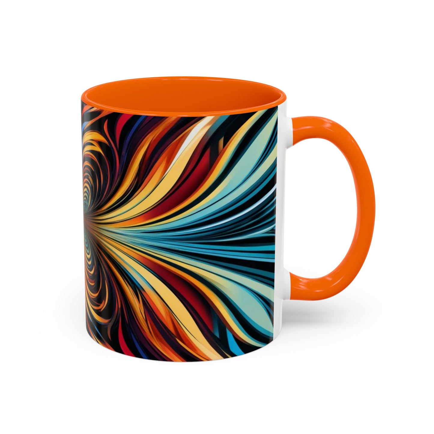 Optical Illusion Accent Mug – Ceramic Coffee Cup