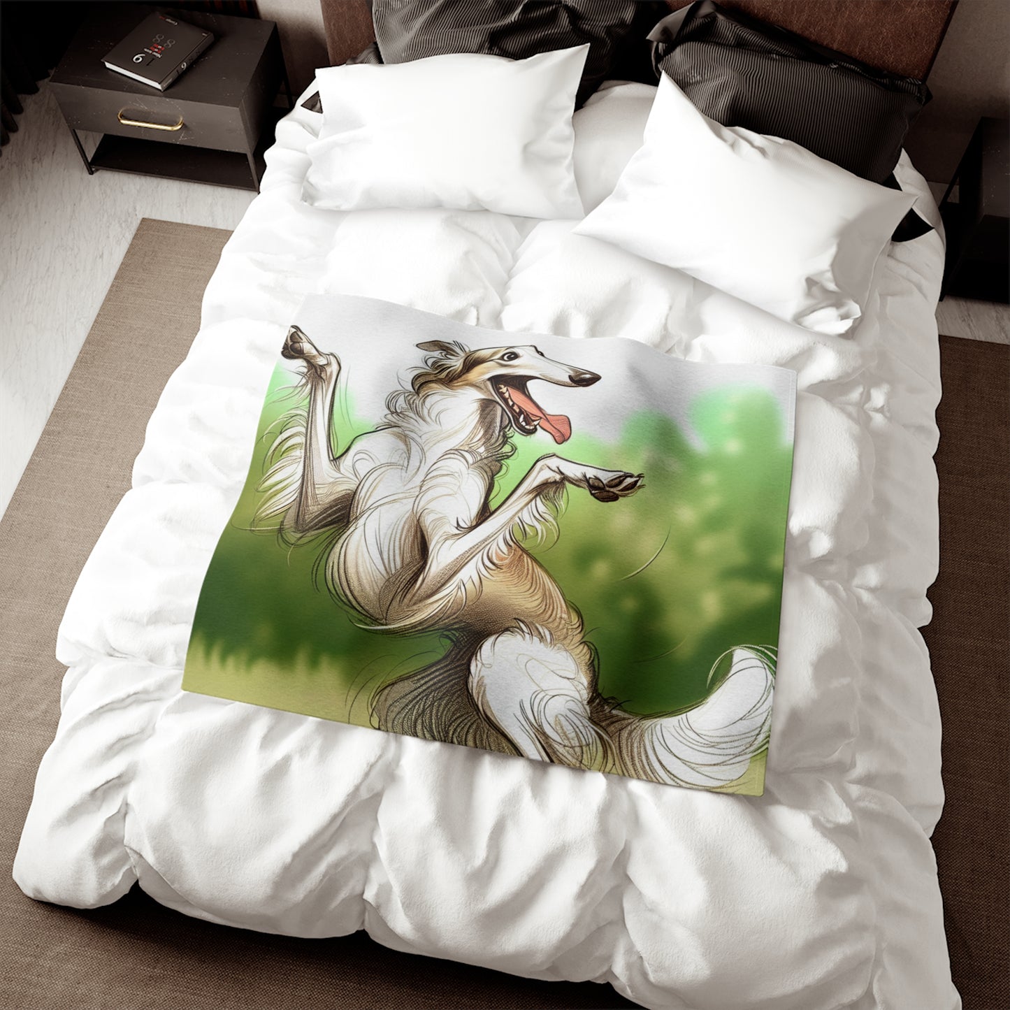 Borzoi Sweatshirt Blanket