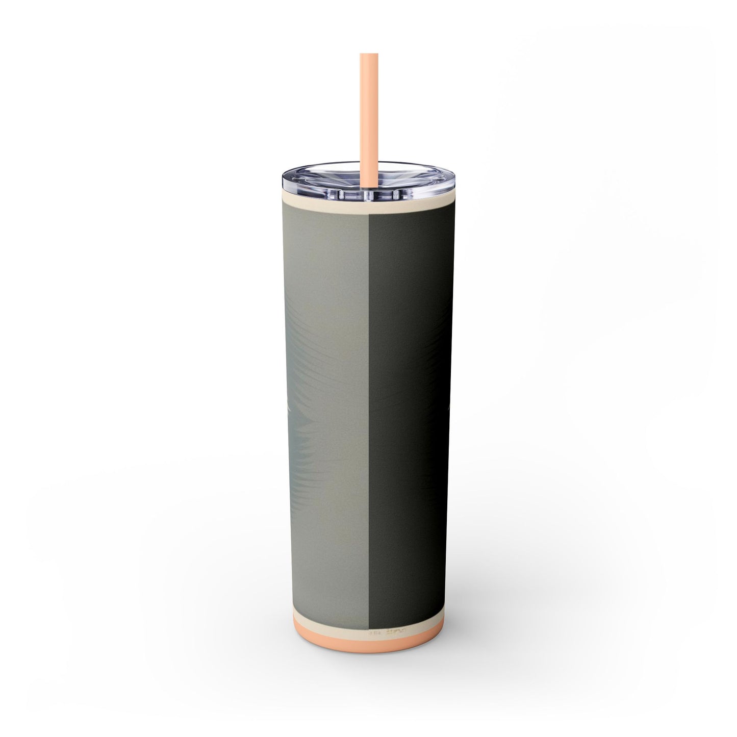 Optical Illusion Skinny Tumbler with Straw, 20oz