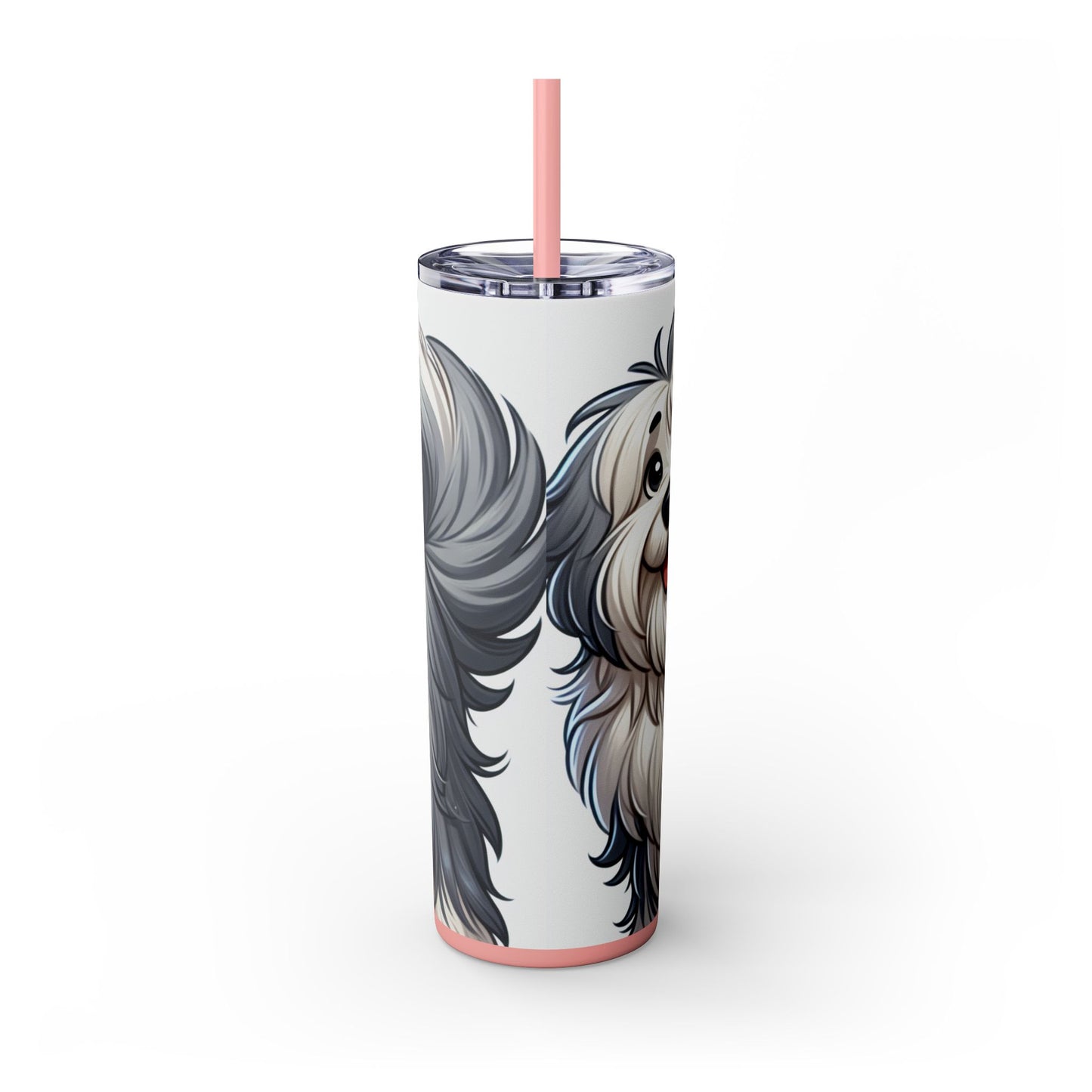 Old English Sheepdog Tumbler with Straw, 20oz
