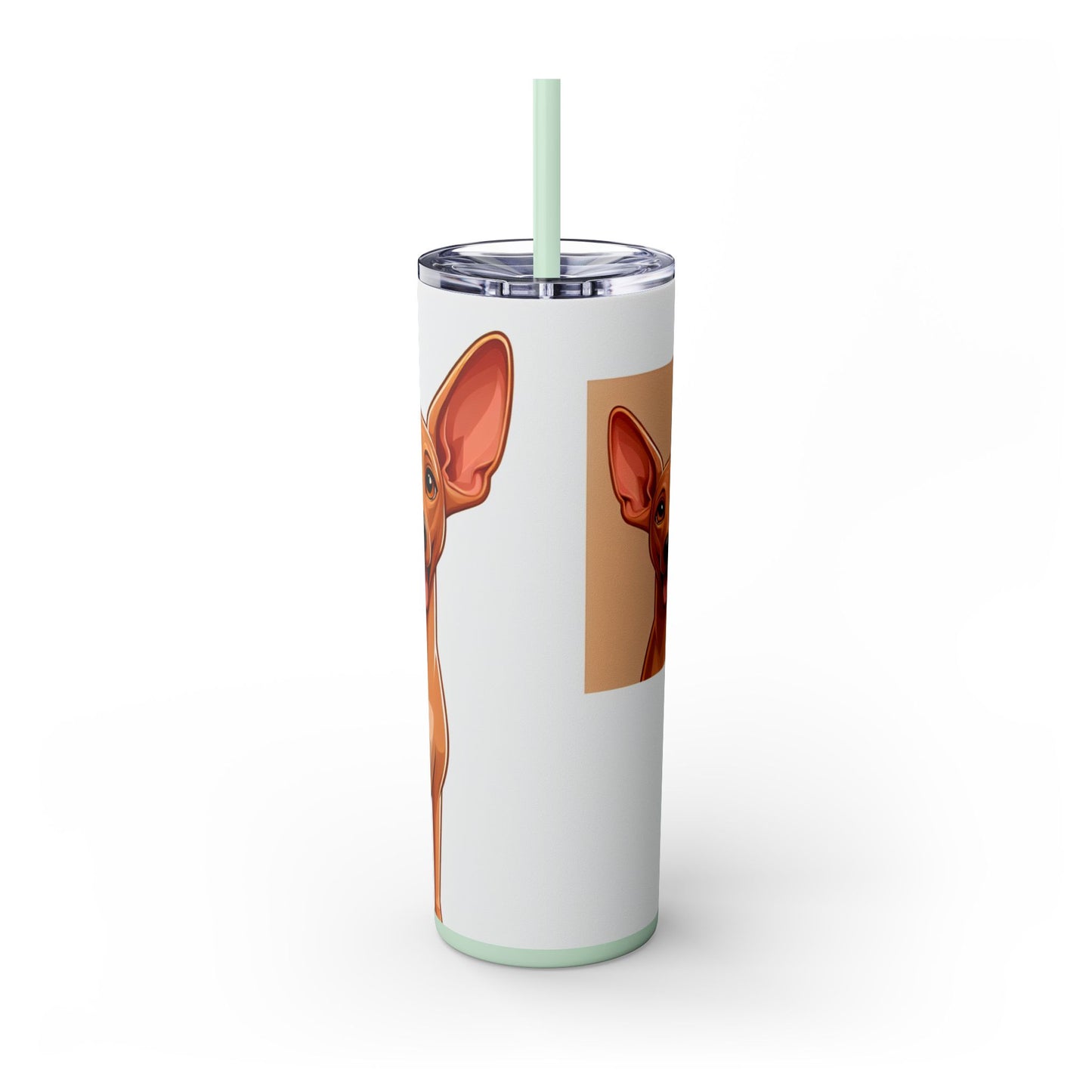 Pharaoh Hound Skinny Tumbler with Straw, 20oz