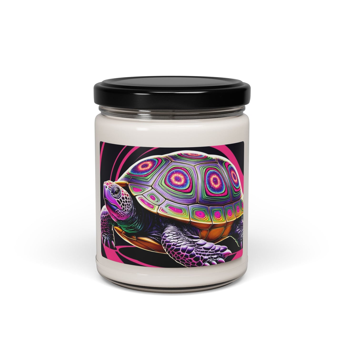 Glittery Psychedelic Turtle- Scented Soy Candle, 9oz