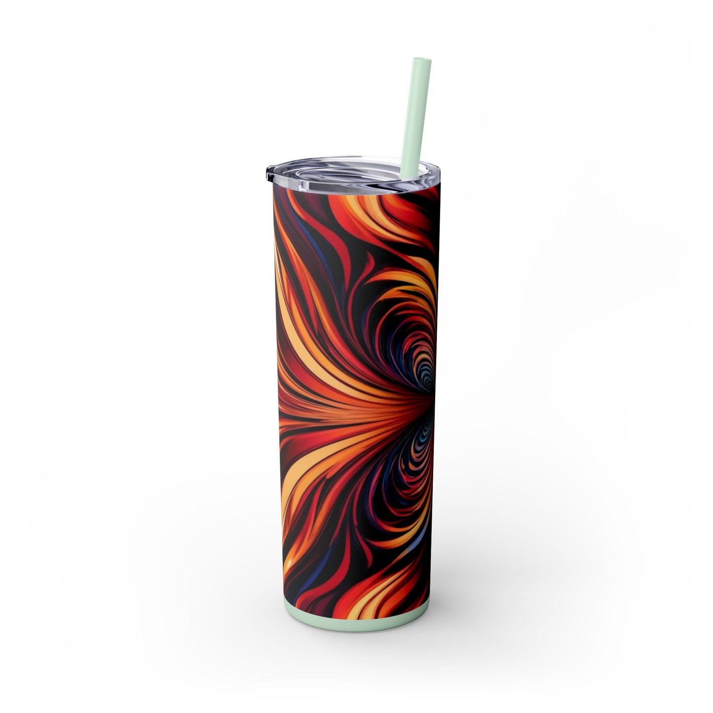 Optical Illusion Skinny Tumbler with Straw, 20oz