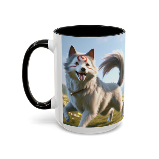 Cadabomb Okami Accent Coffee Mug - Perfect Gift for Dog Lovers