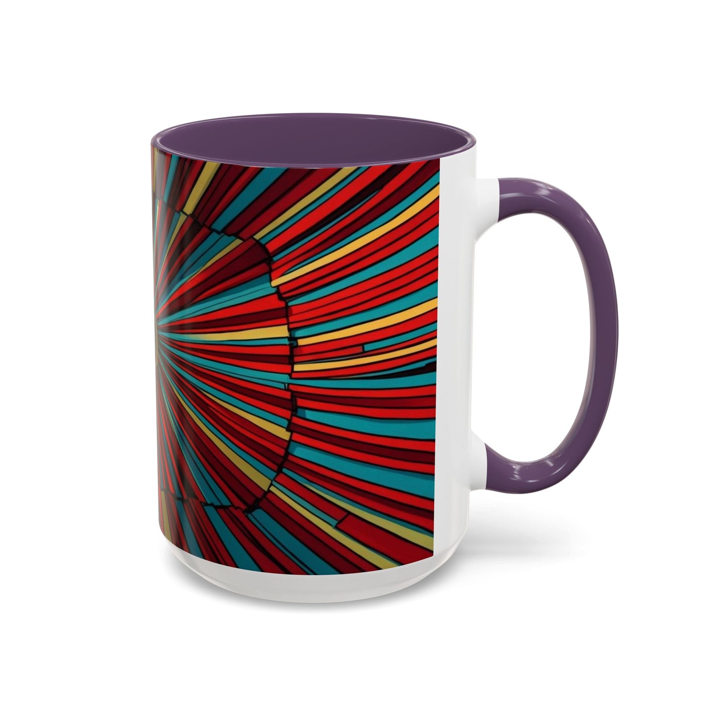 Optical Illusion Accent Mug – Ceramic Coffee Cup