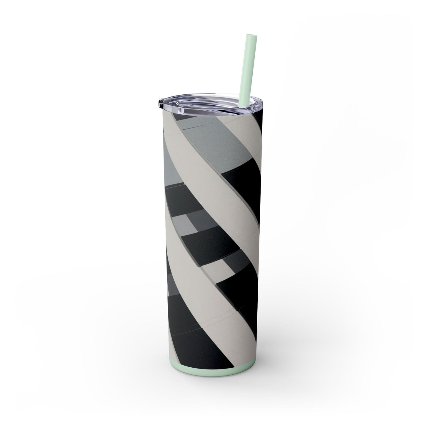 Optical Illusion Skinny Tumbler with Straw, 20oz