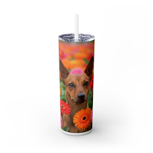 Brazilian Terrier Tumbler with Straw, 20oz