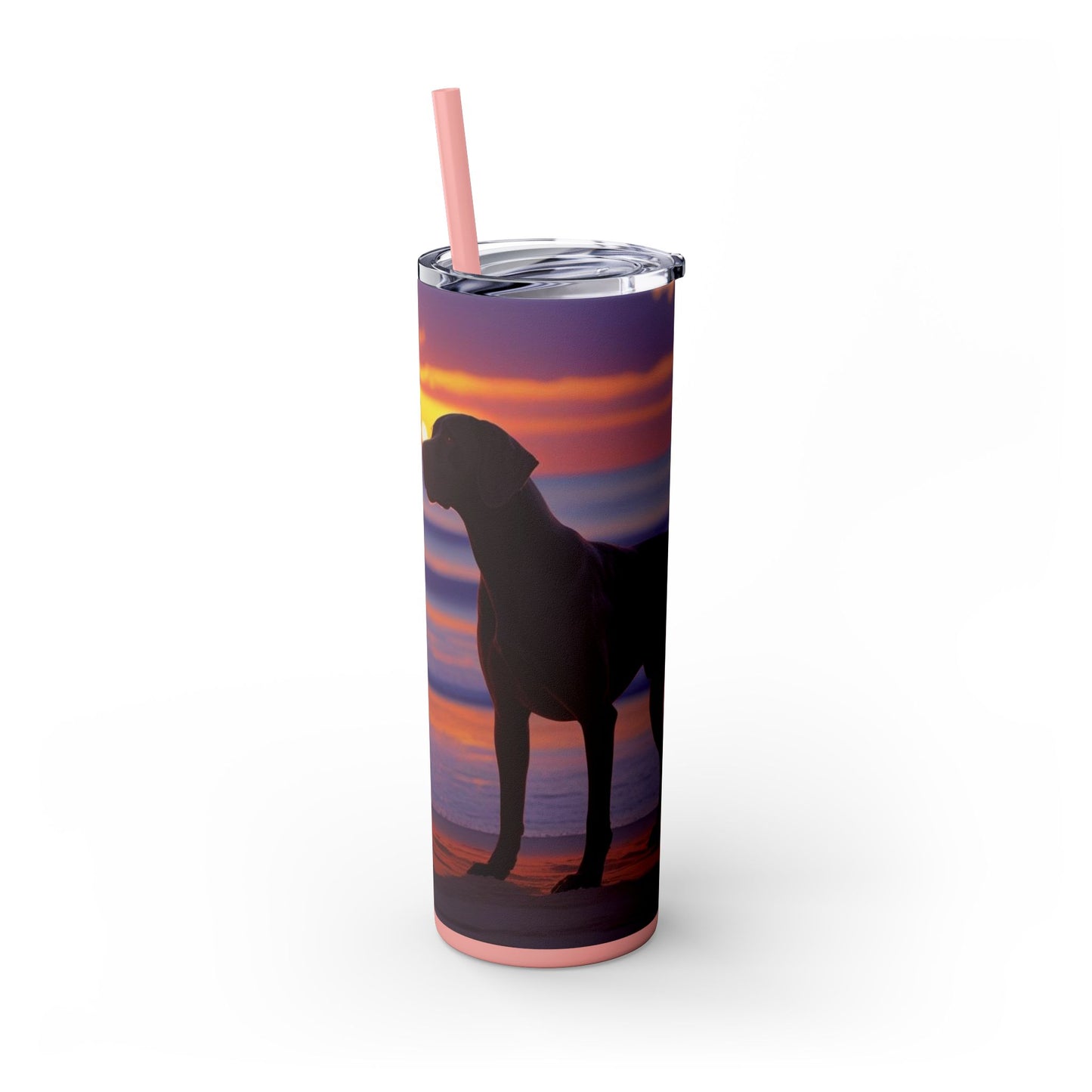 German Shorthaired Pointer Love Skinny Tumbler with Straw, 20oz