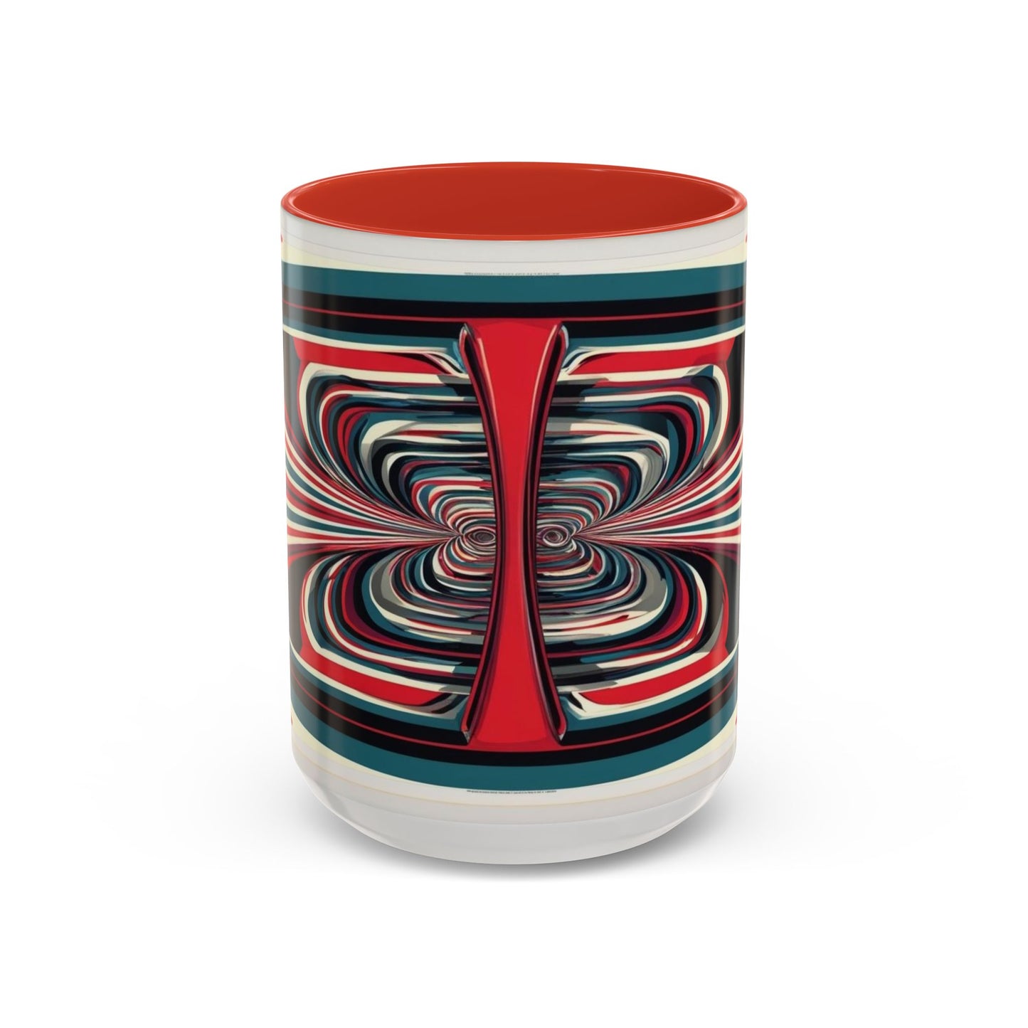 Optical Illusion Accent Mug – Ceramic Coffee Cup