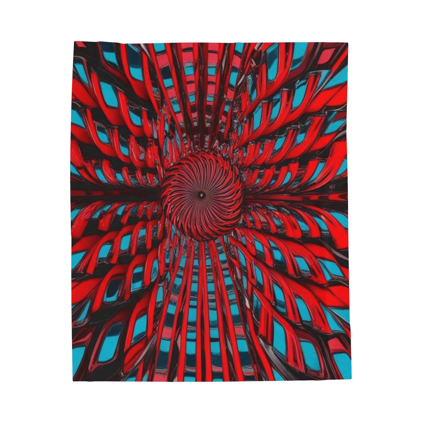 Velveteen Plush Blanket- Optical Illusion