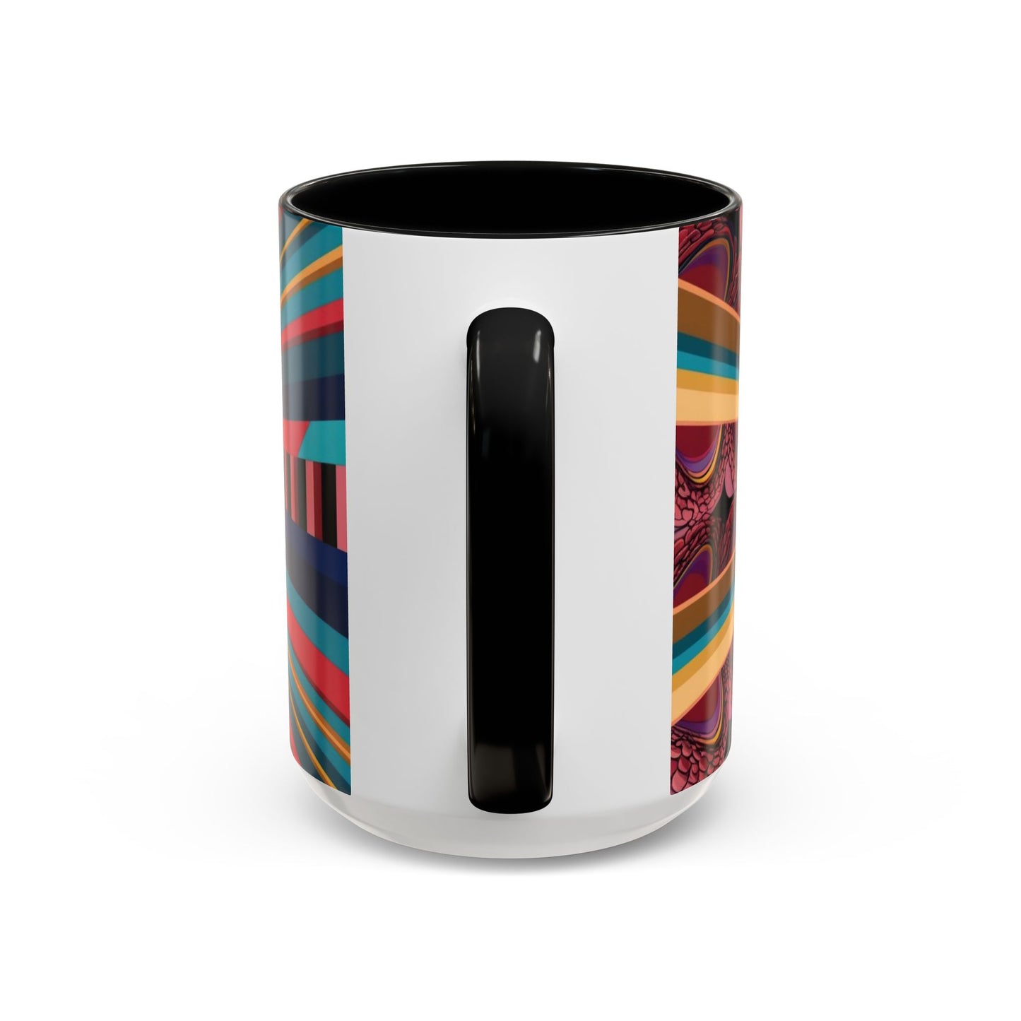 Optical Illusion Accent Mug – Ceramic Coffee Cup