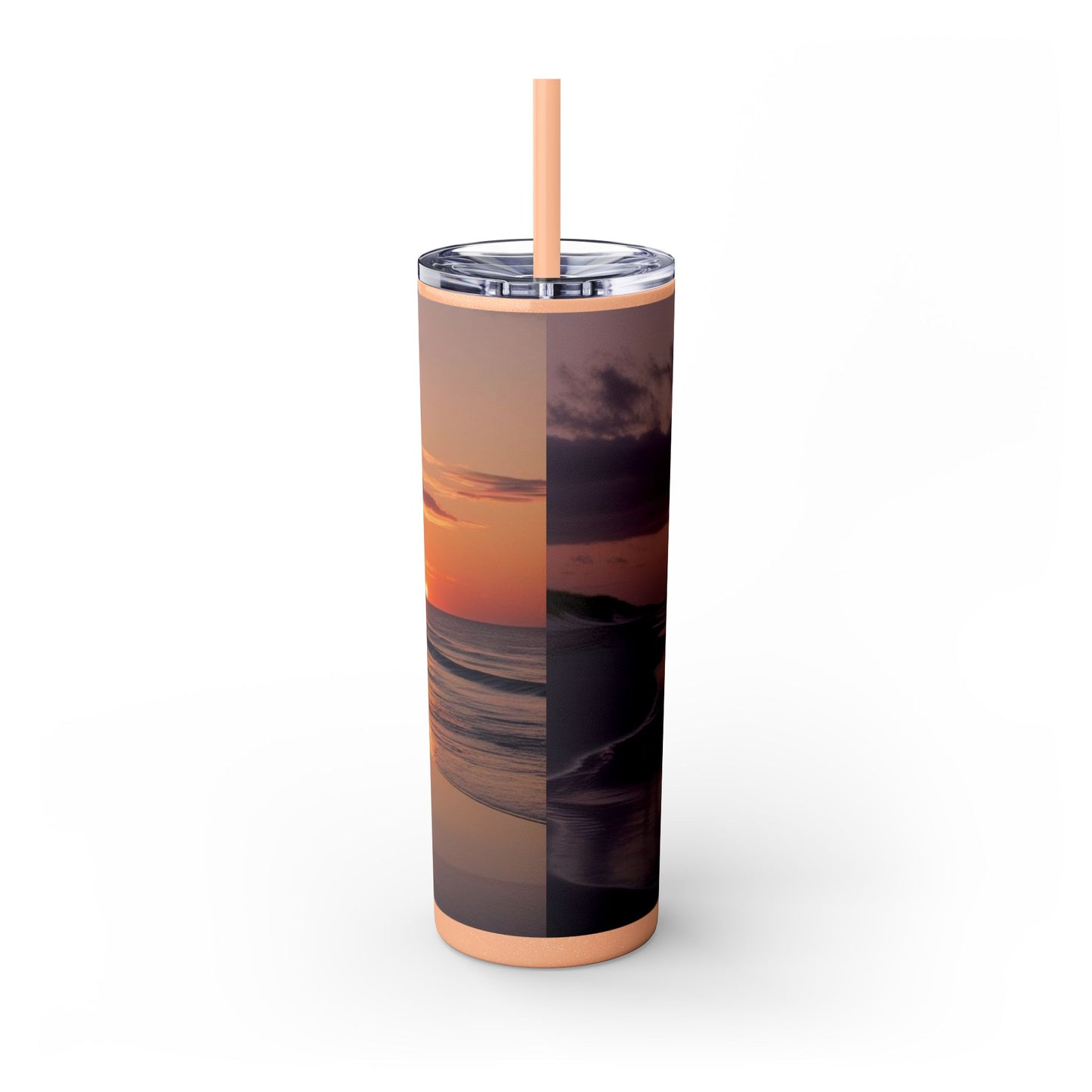 Brilliant Sunrise Skinny Tumbler with Straw, 20oz