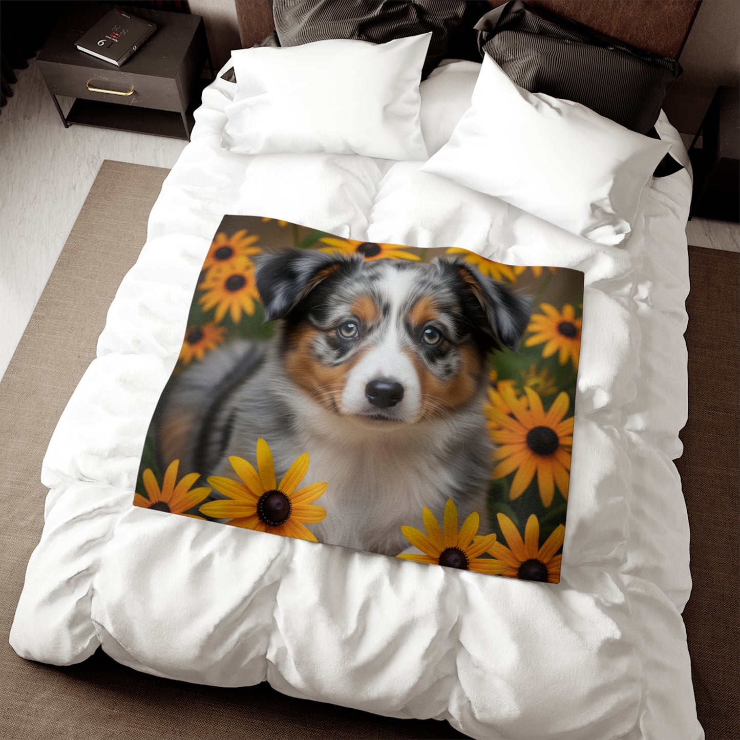 Miniature American Shepherd Sweatshirt Blanket