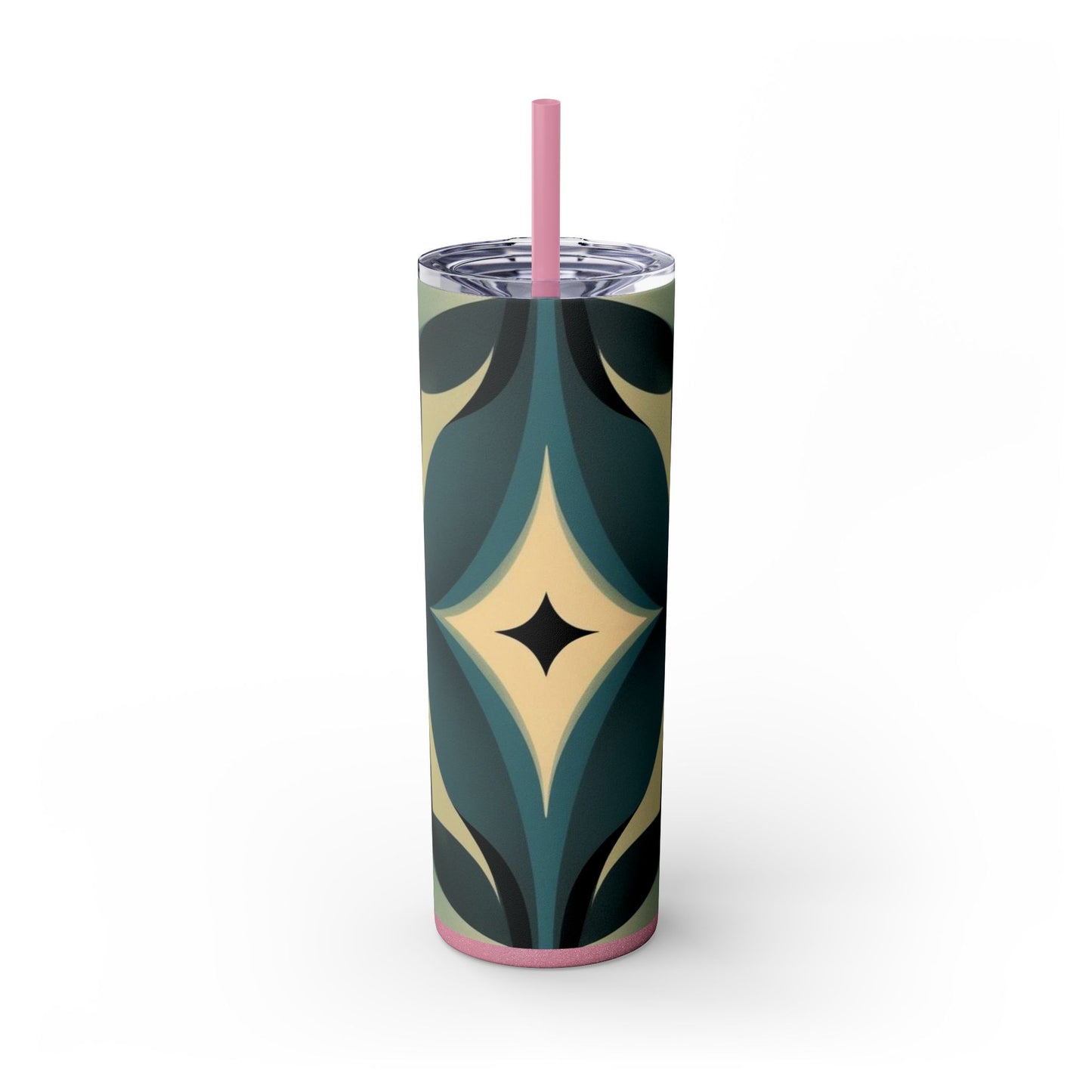 Optical Illusion Skinny Tumbler with Straw, 20oz