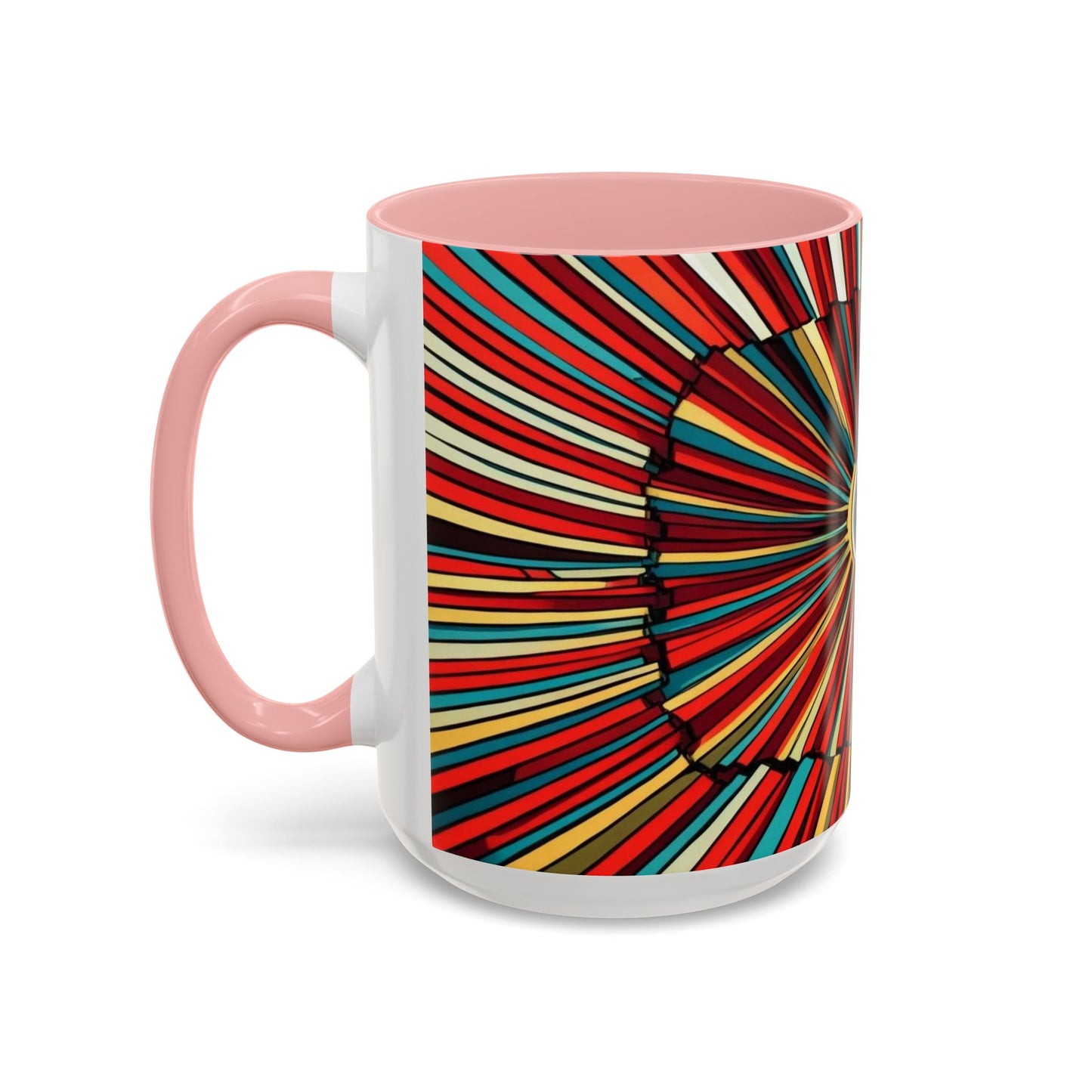 Optical Illusion Accent Mug – Ceramic Coffee Cup