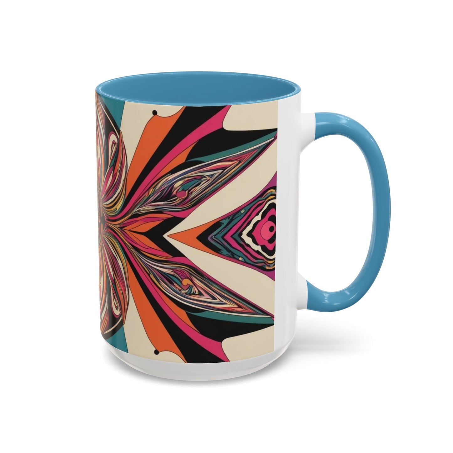 Optical Illusion Accent Mug – Ceramic Coffee Cup