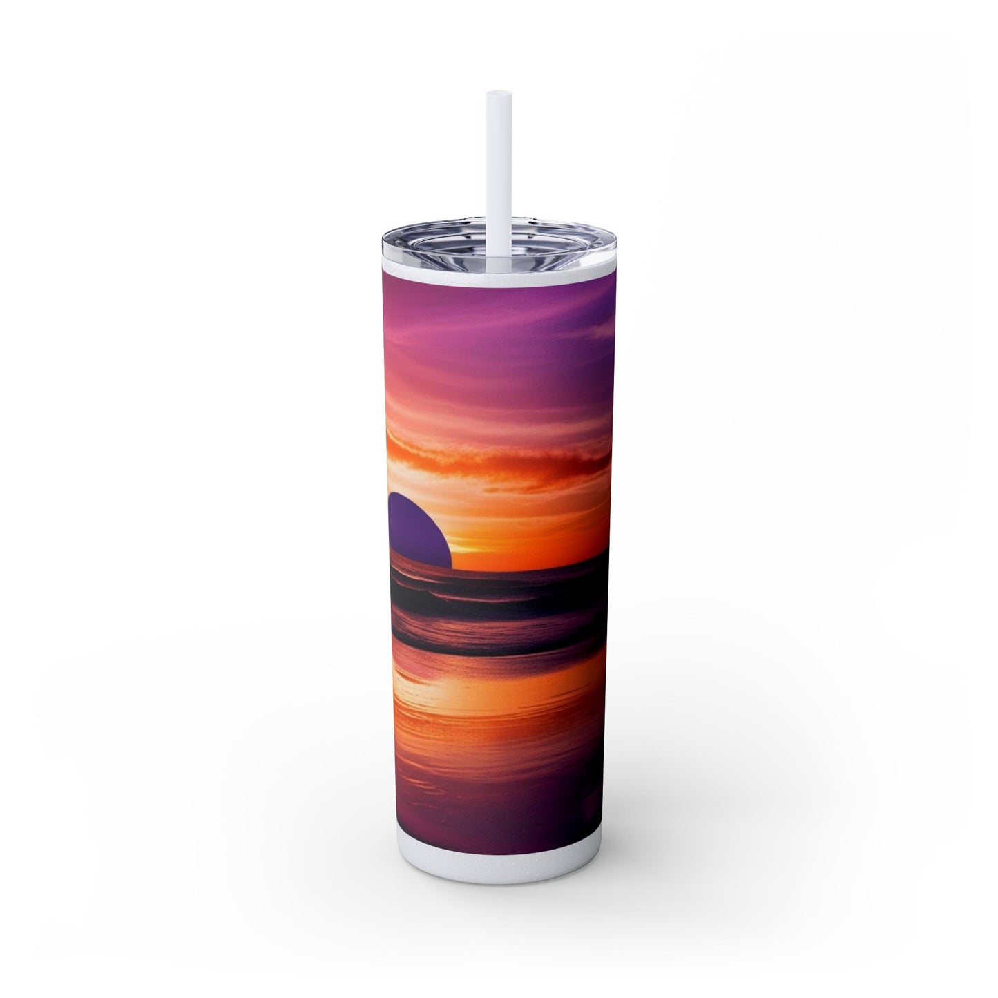 Brilliant Sunrise Skinny Tumbler with Straw, 20oz