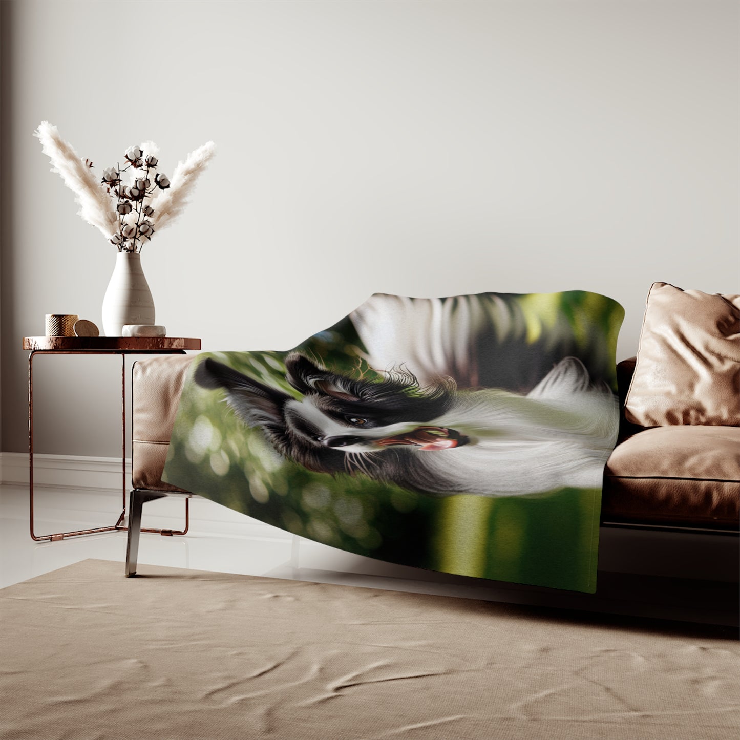 Border Collie Sweatshirt Blanket