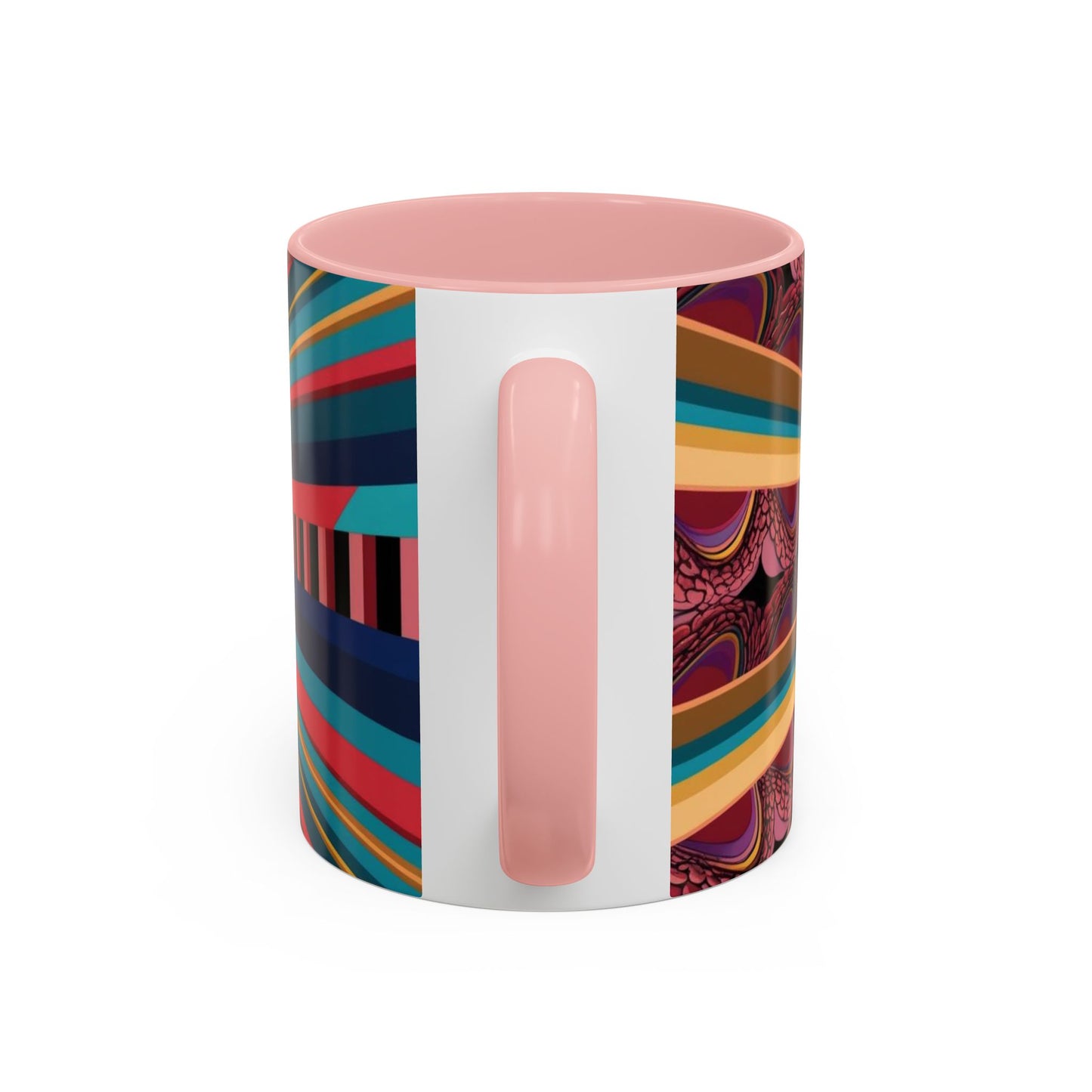 Optical Illusion Accent Mug – Ceramic Coffee Cup