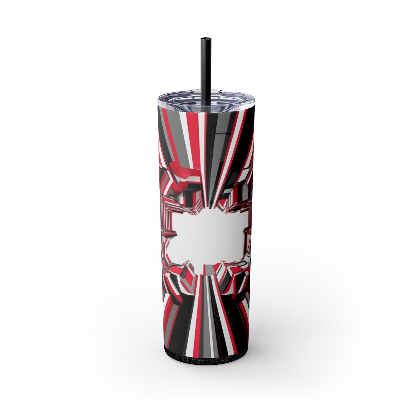 Optical Illusion Skinny Tumbler with Straw, 20oz