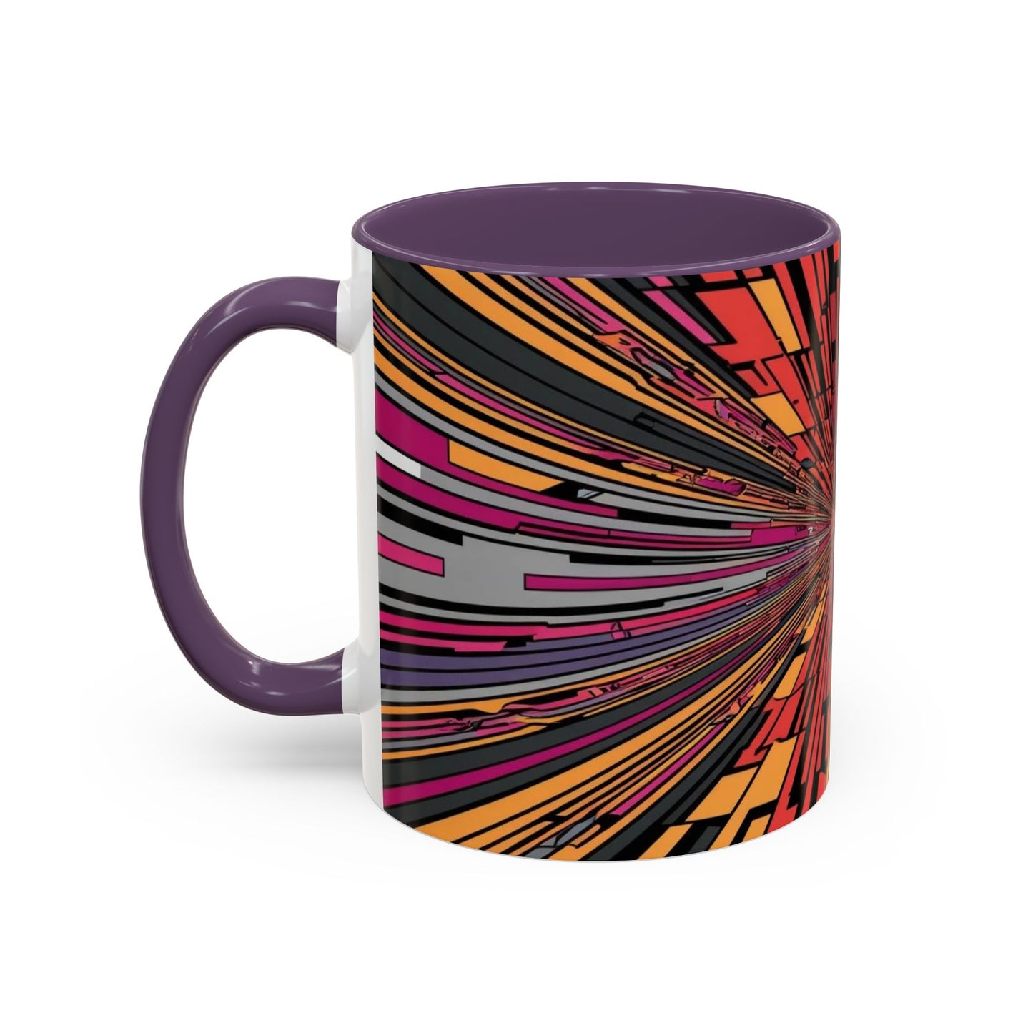 Optical Illusion Accent Mug – Ceramic Coffee Cup