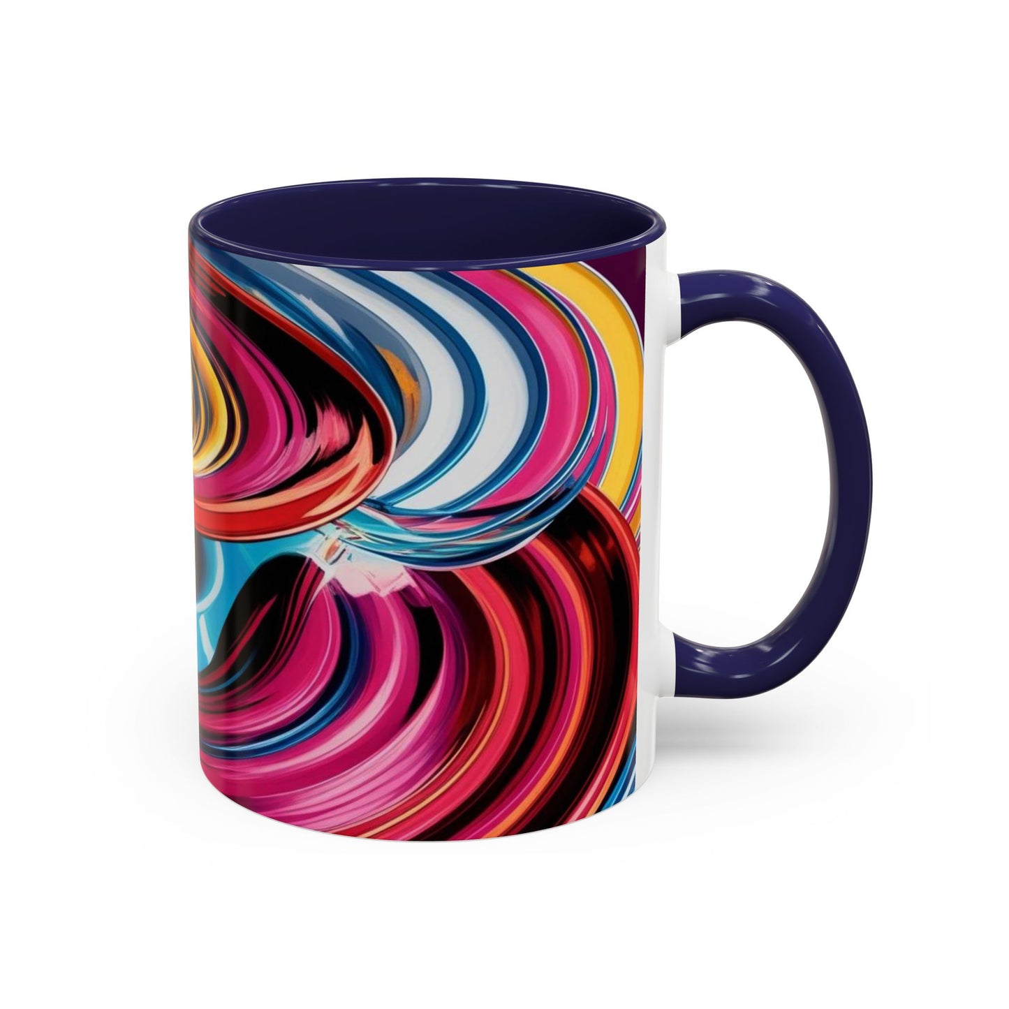 Optical Illusion Accent Mug – Ceramic Coffee Cup