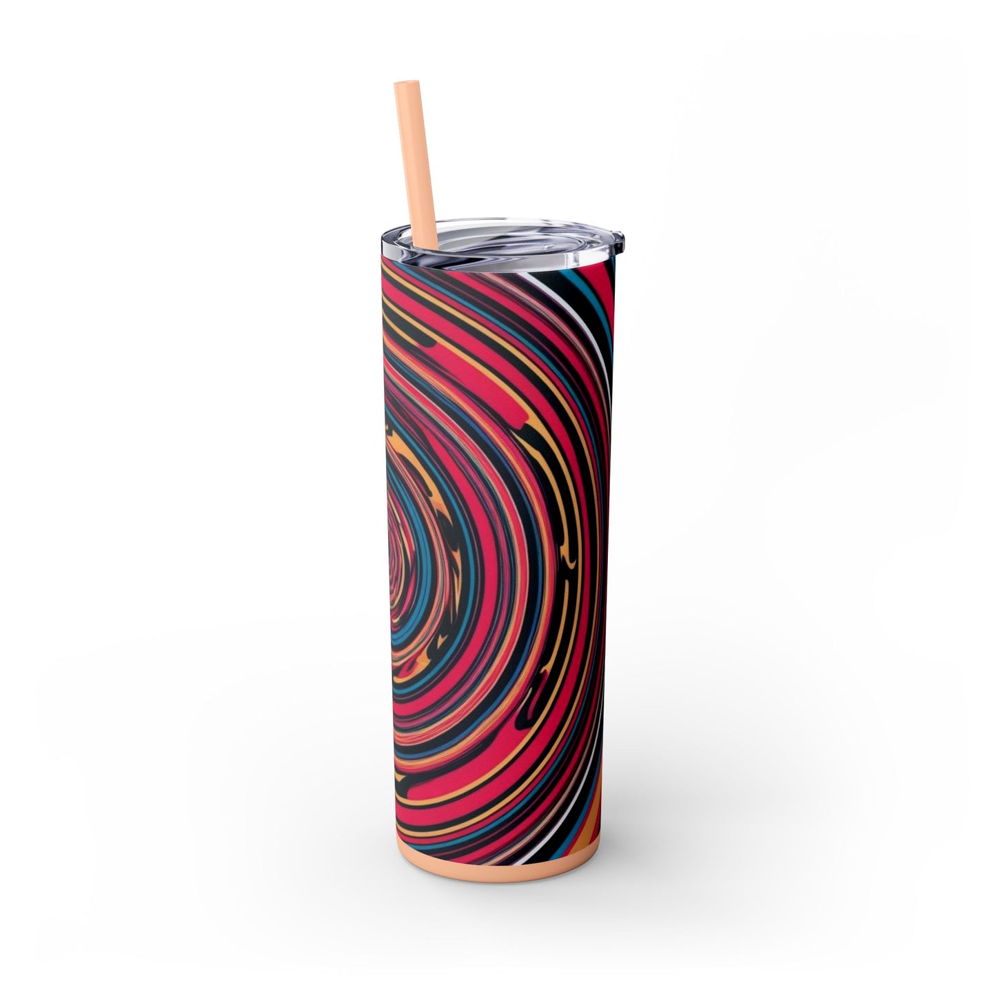 Optical Illusion Skinny Tumbler with Straw, 20oz