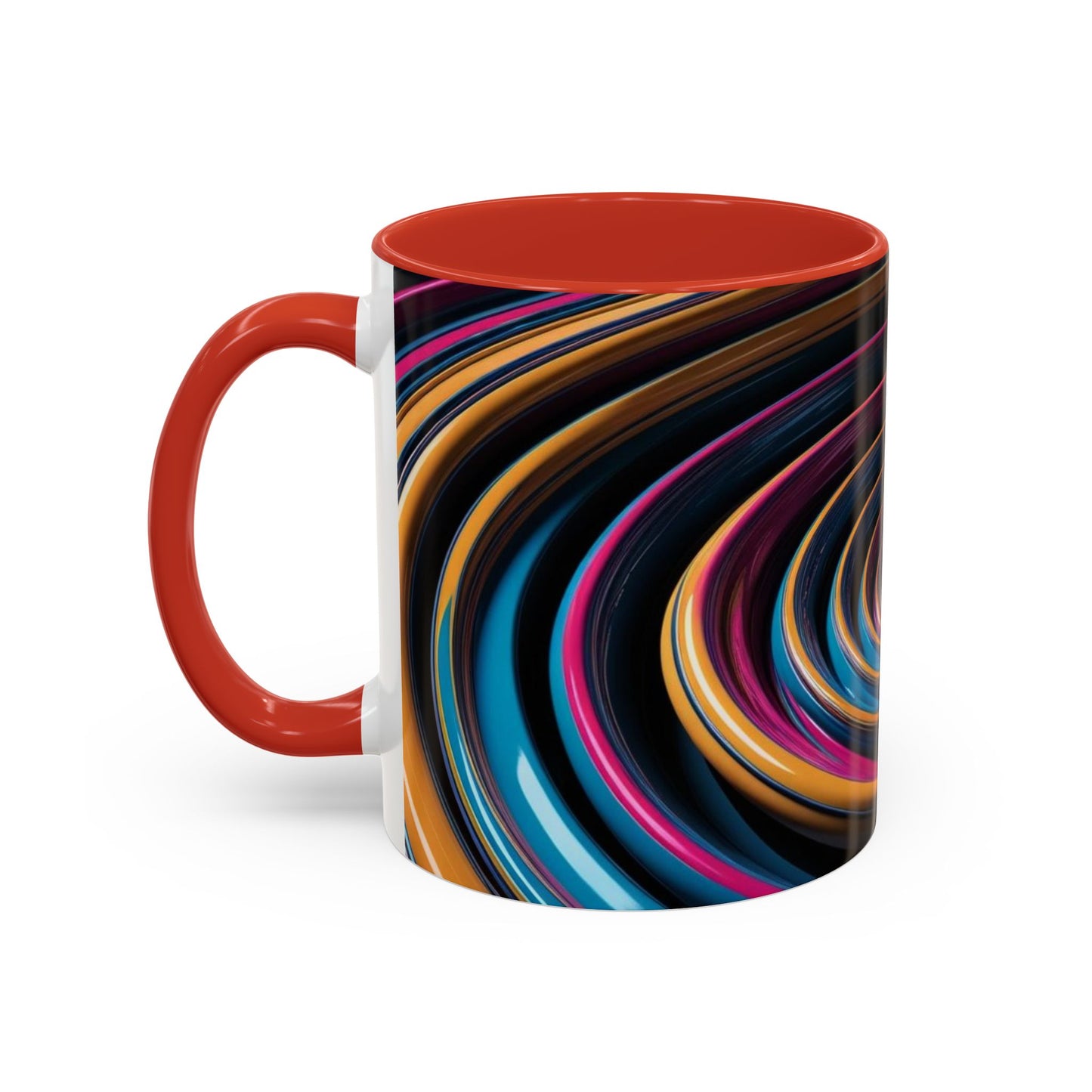 Optical Illusion Accent Mug – Ceramic Coffee Cup